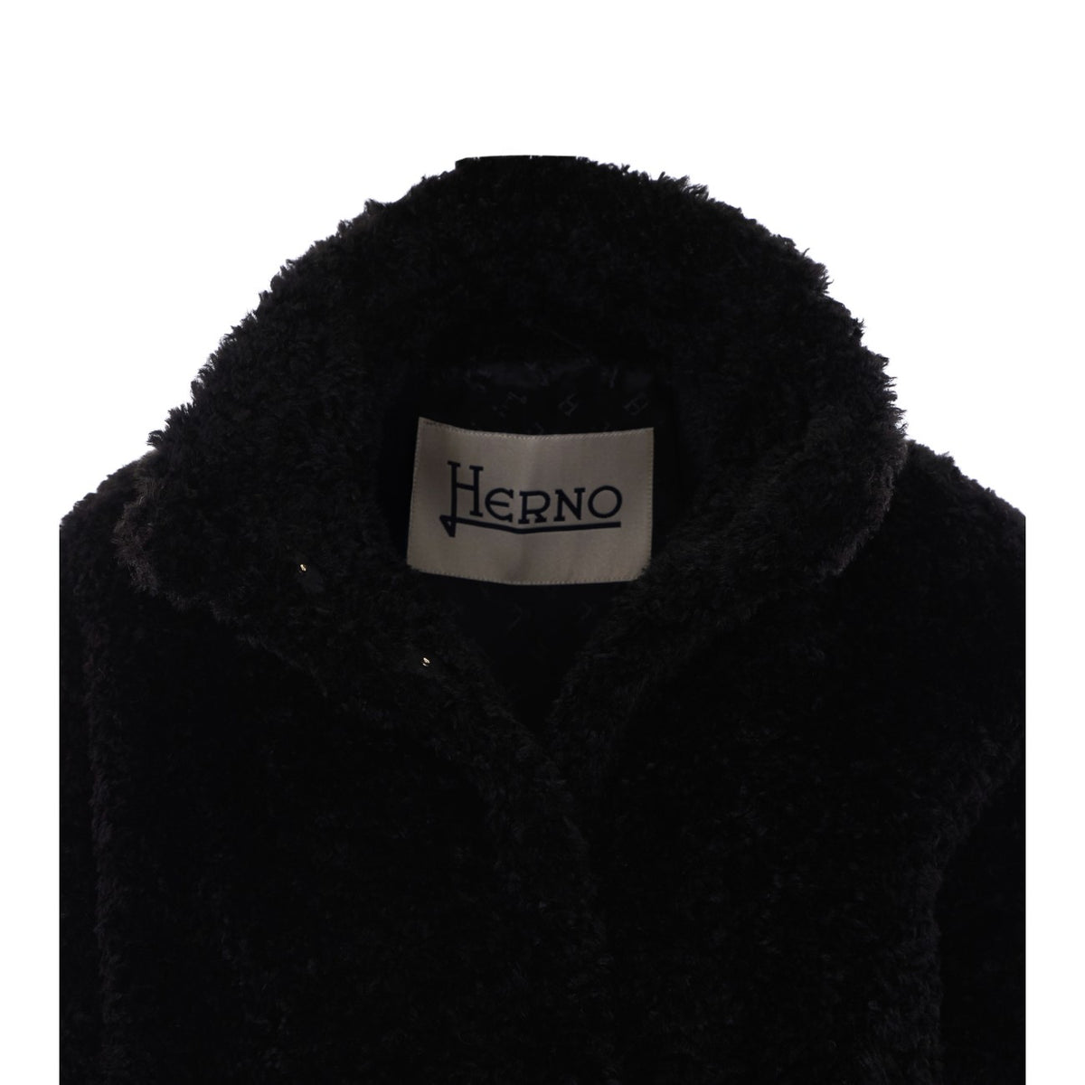Herno Women Short Jacket Touch Fur Curly Effect HERNO