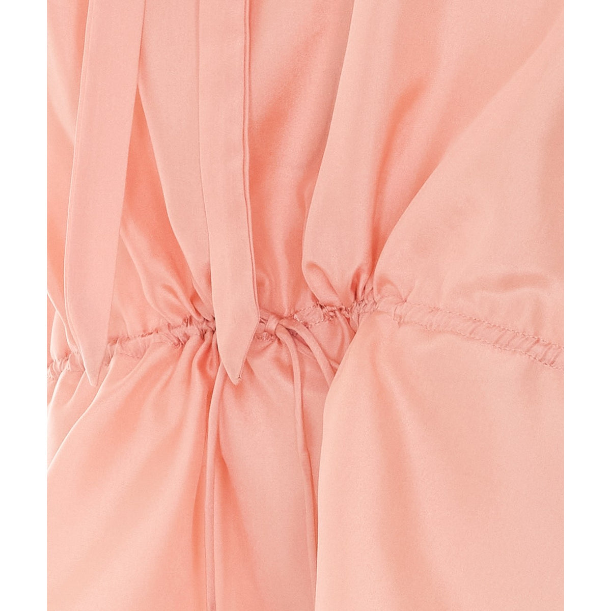 Chloe' Women Short-Sleeve Ruffle Top In Washed Silk Habotai & Lace CHLOE