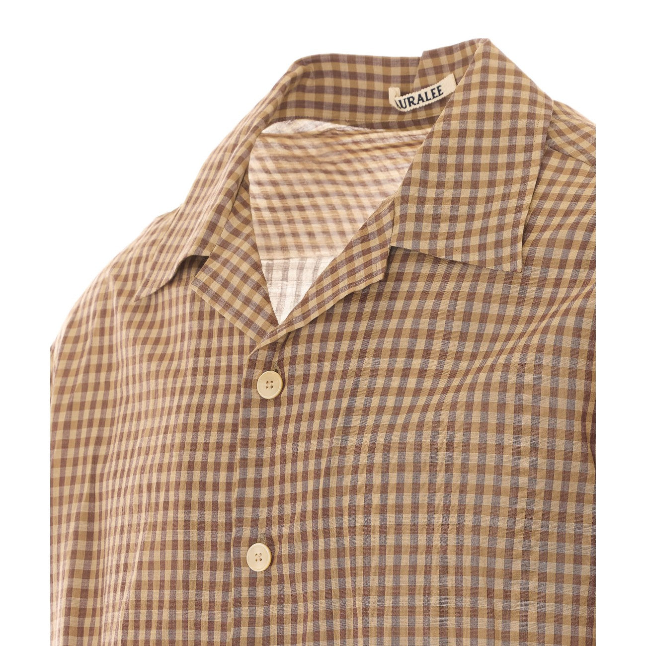 Auralee Men Short Sleeves Check Shirt AURALEE