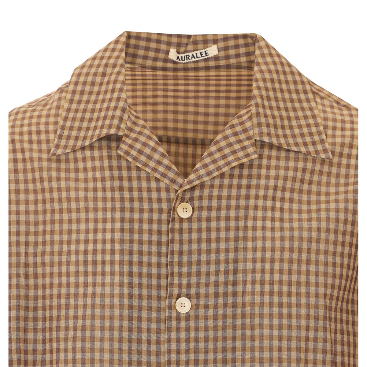 Auralee Men Short Sleeves Check Shirt AURALEE