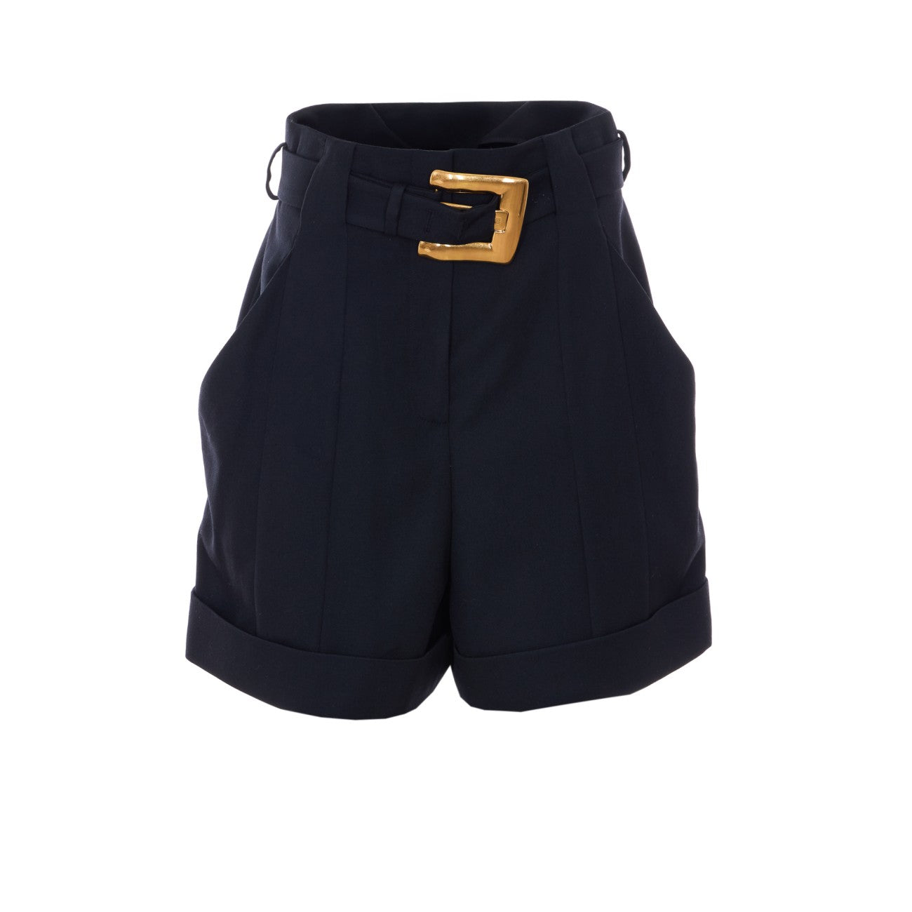 Balmain Women Shorts In Grain De Poudre With Belt BALMAIN