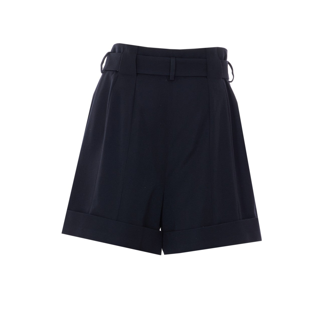 Balmain Women Shorts In Grain De Poudre With Belt BALMAIN