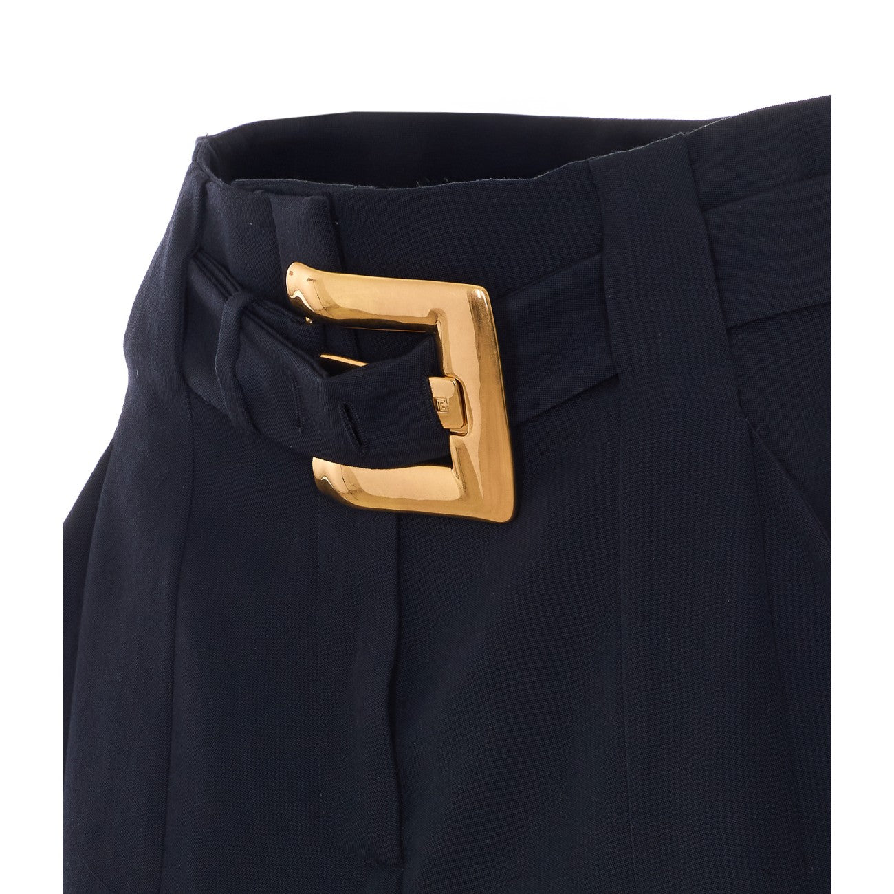 Balmain Women Shorts In Grain De Poudre With Belt BALMAIN