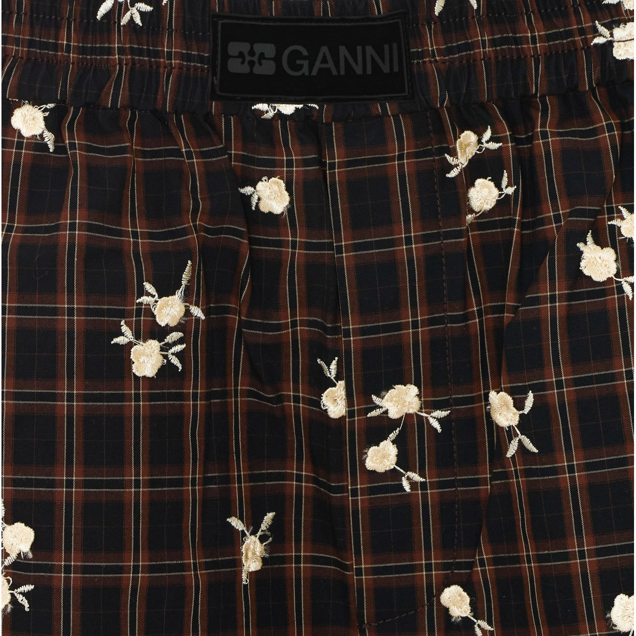 Ganni Women Shorts In Printed Check GANNI