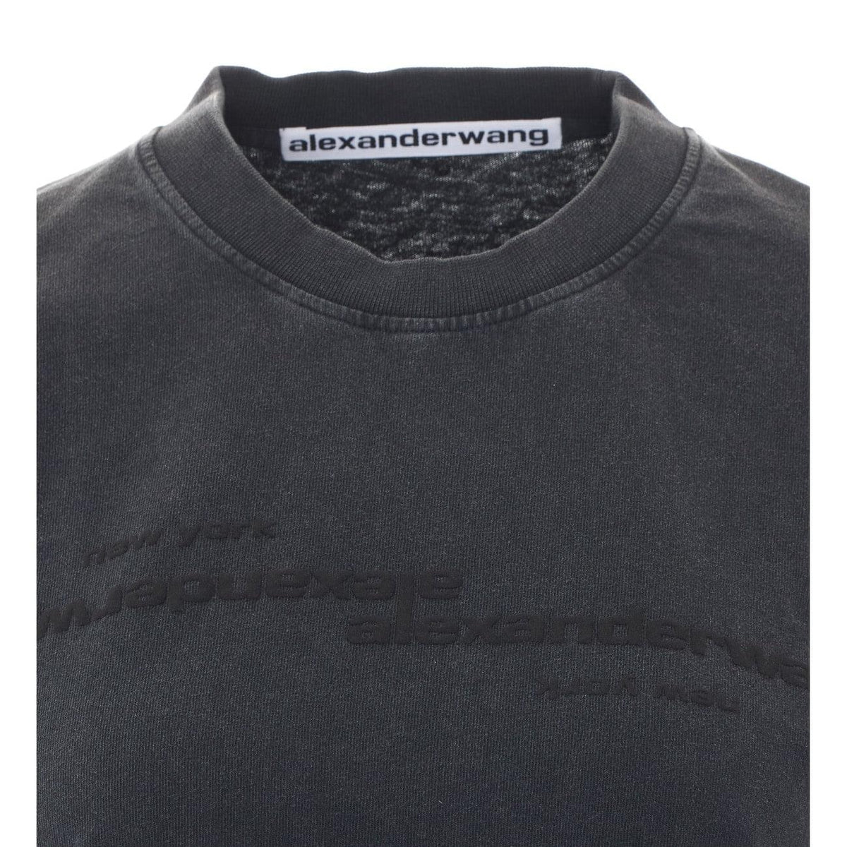 Alexander Wang Women Alexander Wang Women Shrunken Mirrored Logo T-Shirt ALEXANDER WANG