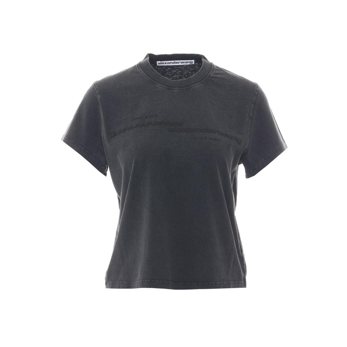 Alexander Wang Women Alexander Wang Women Shrunken Mirrored Logo T-Shirt ALEXANDER WANG