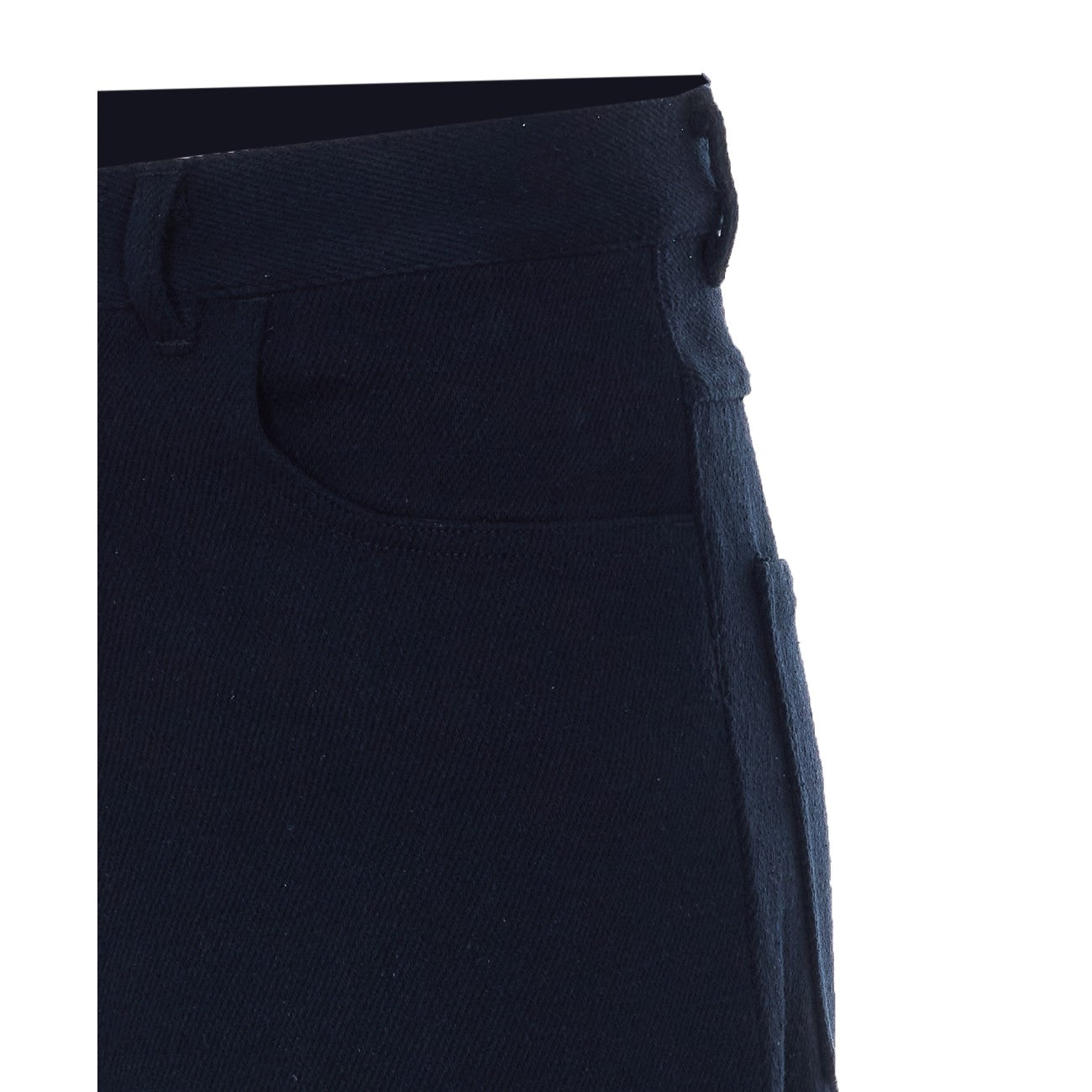 Auralee Men Silk Denim Wide Shorts AURALEE