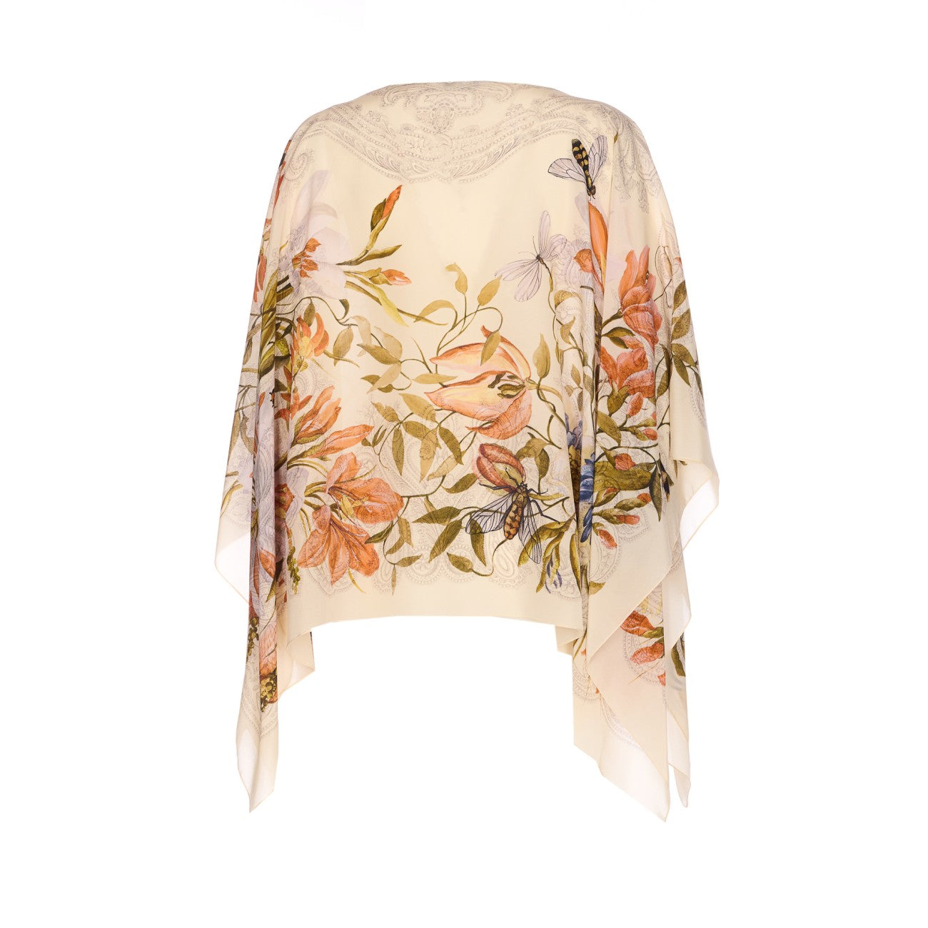Etro Women Silk Poncho Top With Print ETRO