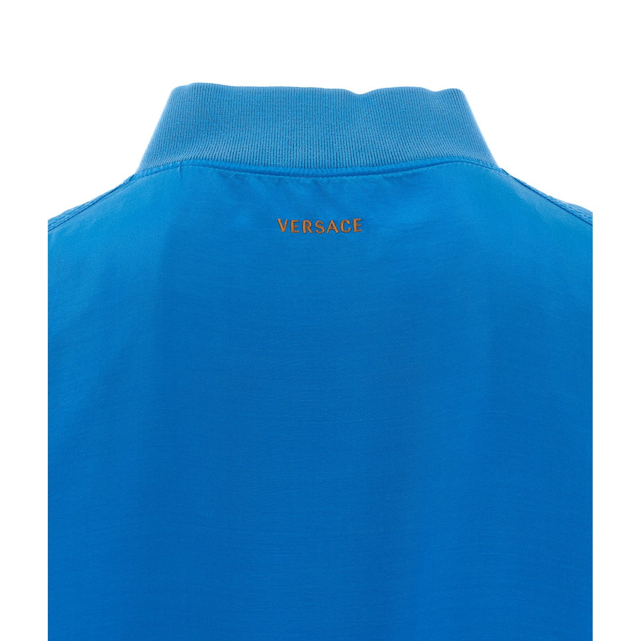 Versace Women Silk-Poplin Zip Blouson With Versace Logo Embroidery VERSACE