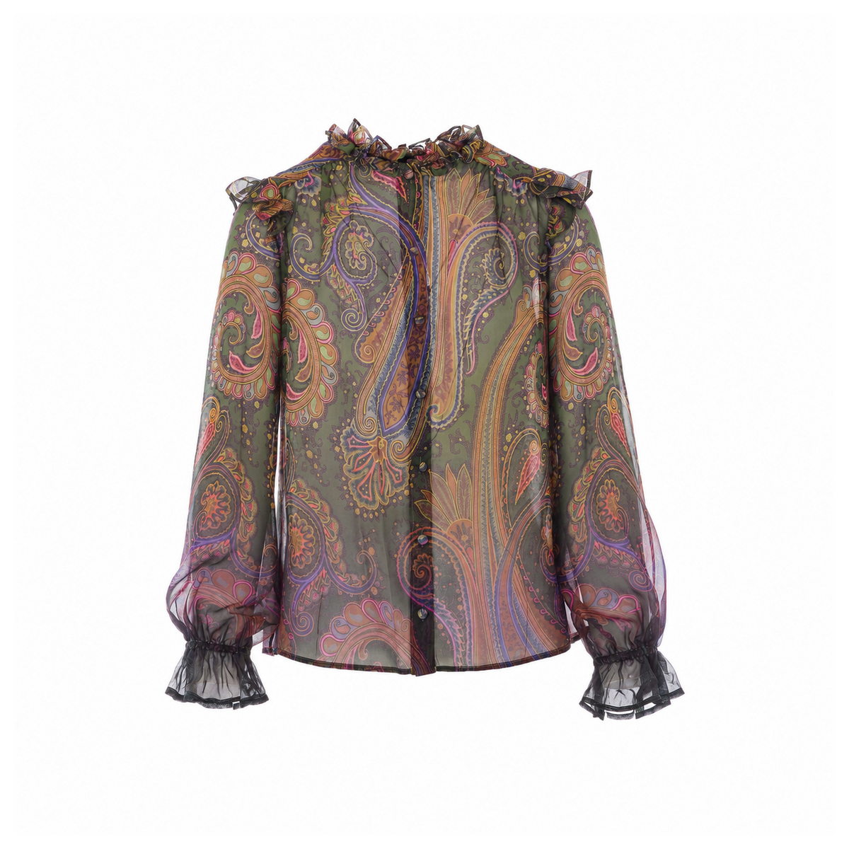 Etro Women Silk Shirt With Paisley Piazzata Degrade' Print ETRO