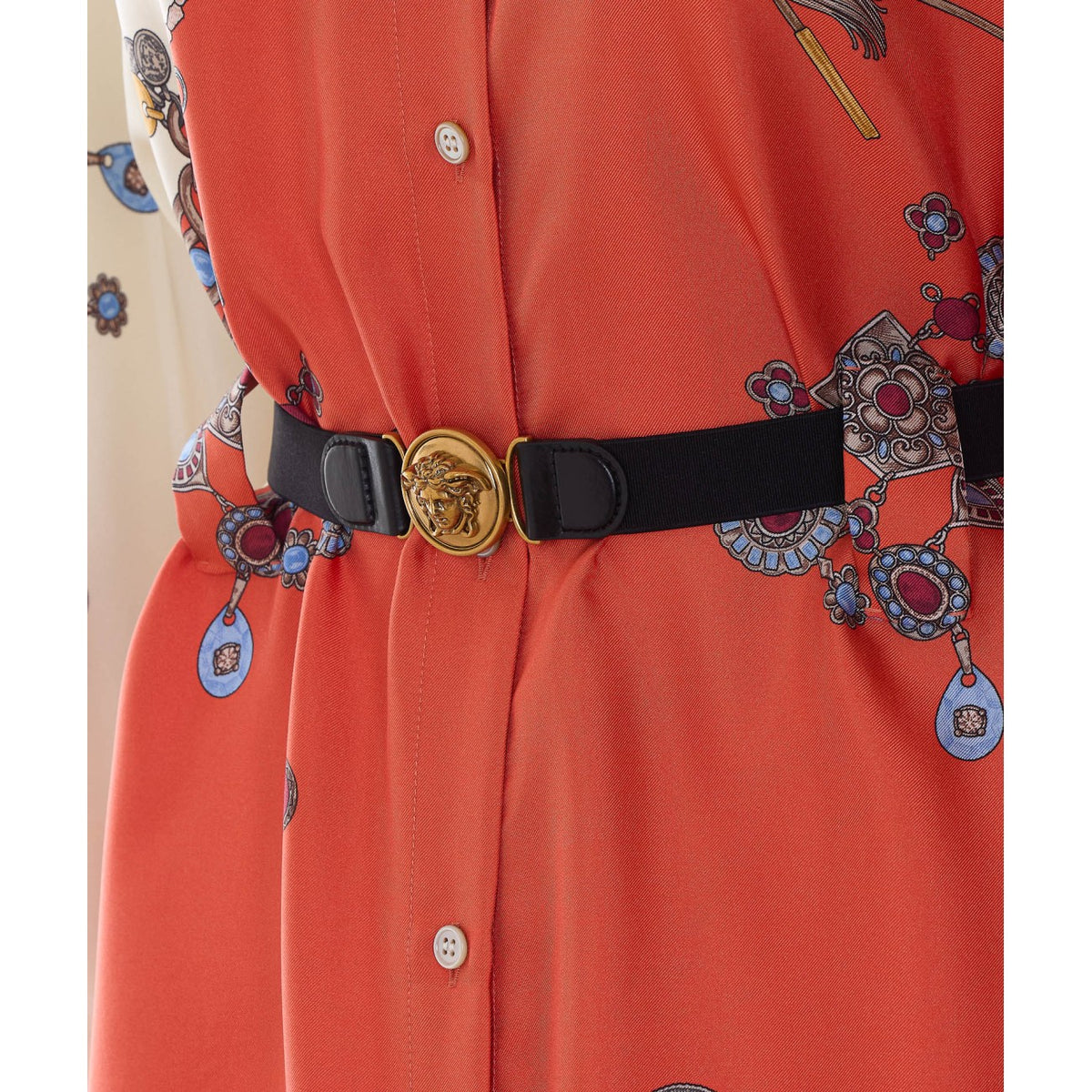Versace Women Silk Twill Printed Dress VERSACE