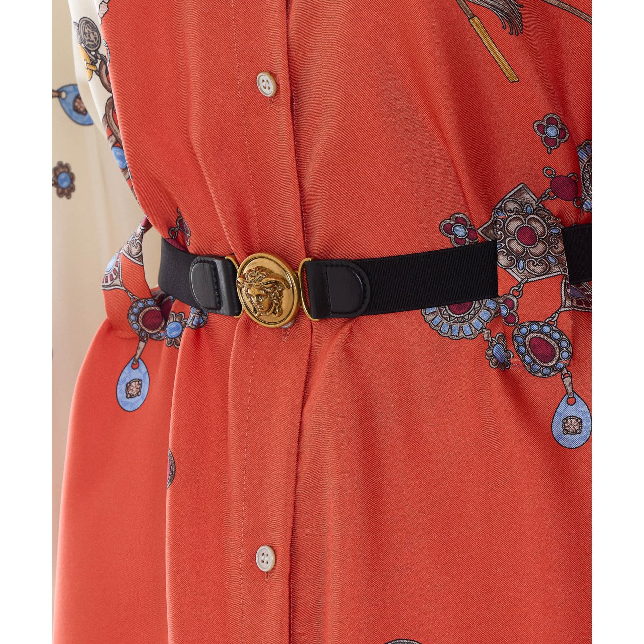 Versace Women Silk Twill Printed Dress VERSACE