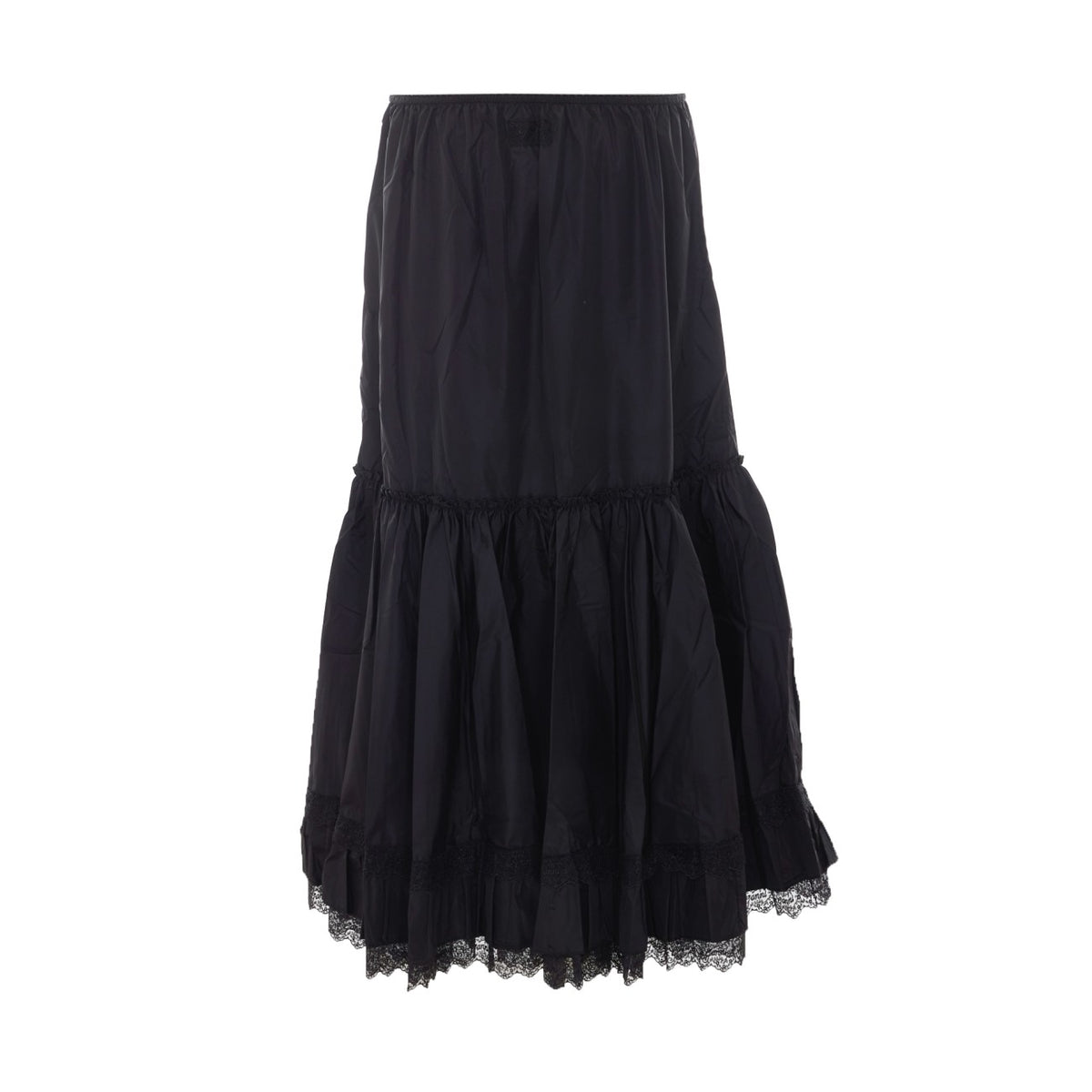 Ganni Women Skirt In Black Nylon GANNI