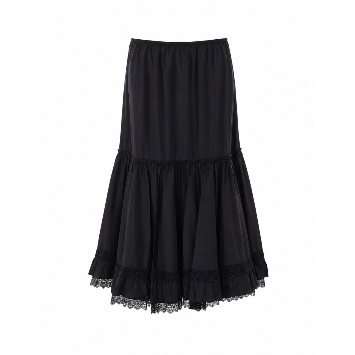 Ganni Women Skirt In Black Nylon GANNI