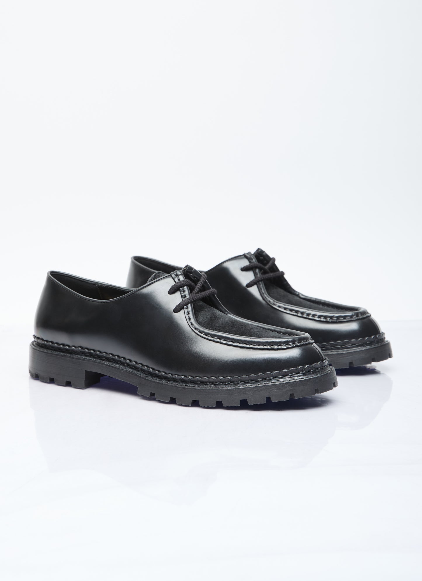 Saint Laurent Men Ponyhair Leather Loafers SAINT LAURENT