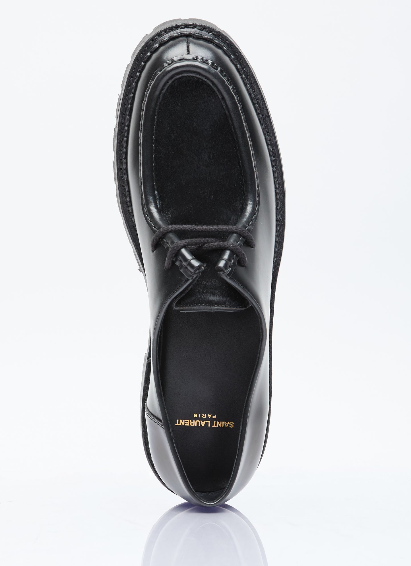 Saint Laurent Men Ponyhair Leather Loafers SAINT LAURENT