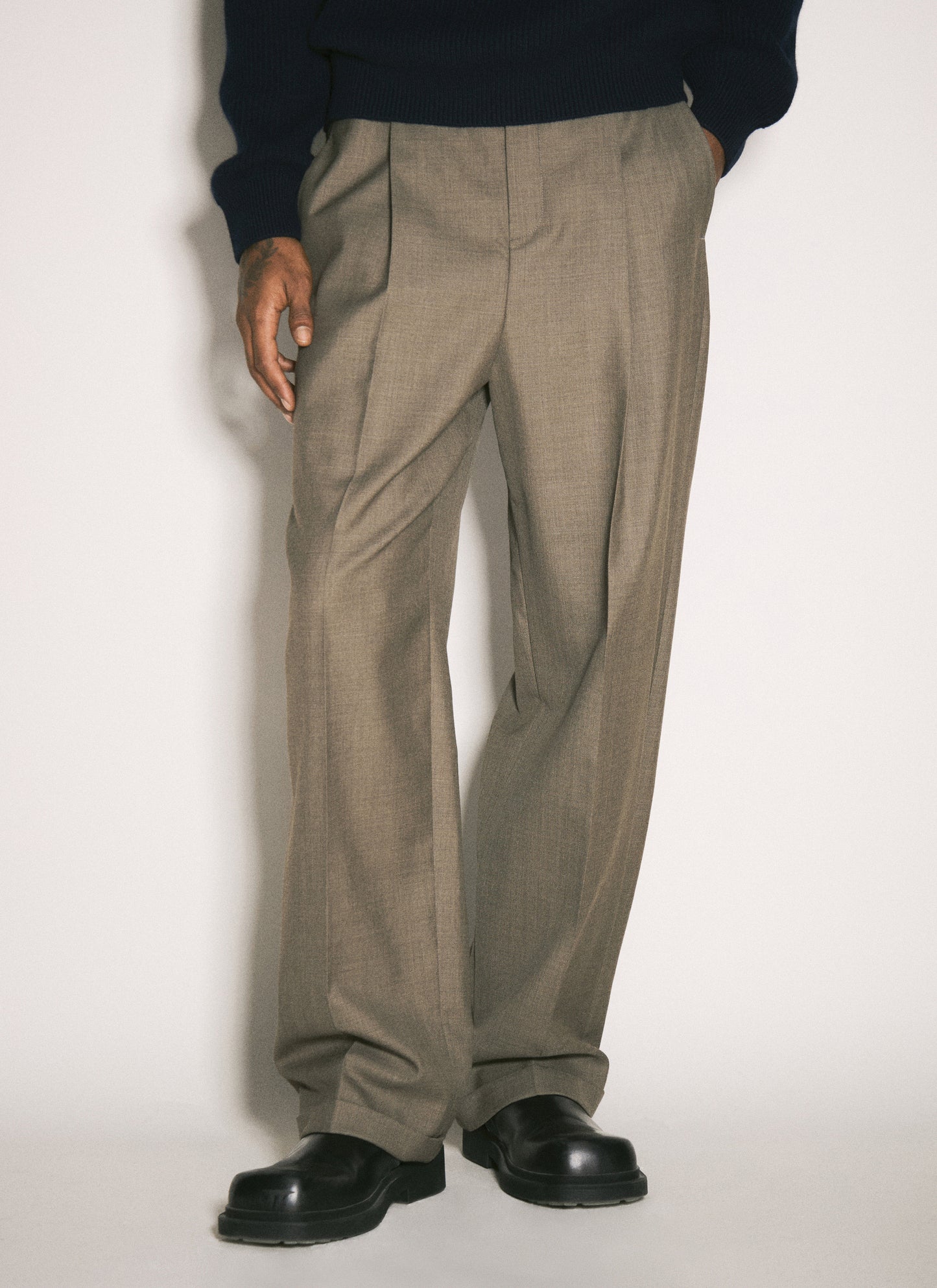 Saint Laurent Men Wool Tailored Pants SAINT LAURENT