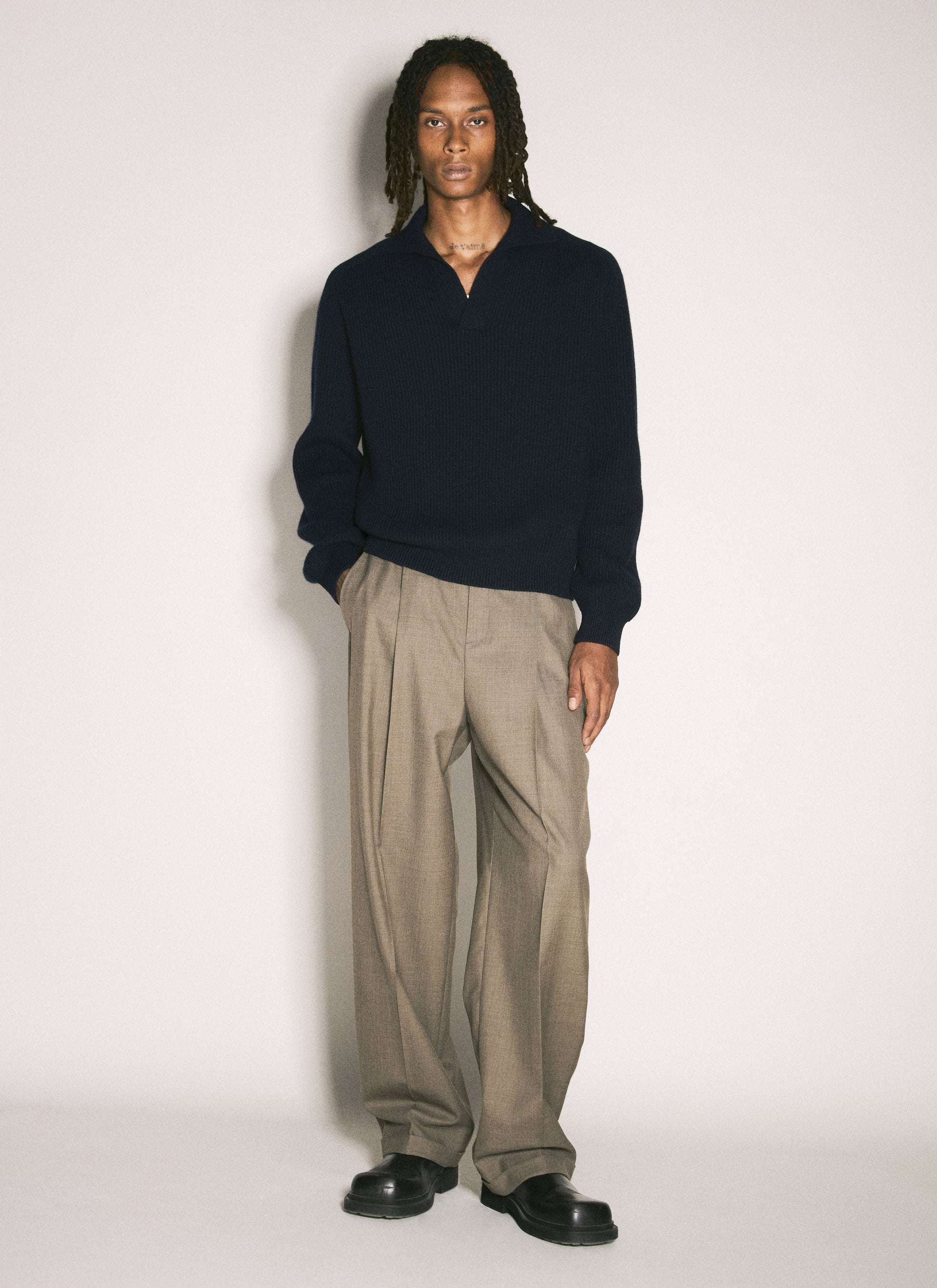 Saint Laurent Men Wool Tailored Pants SAINT LAURENT