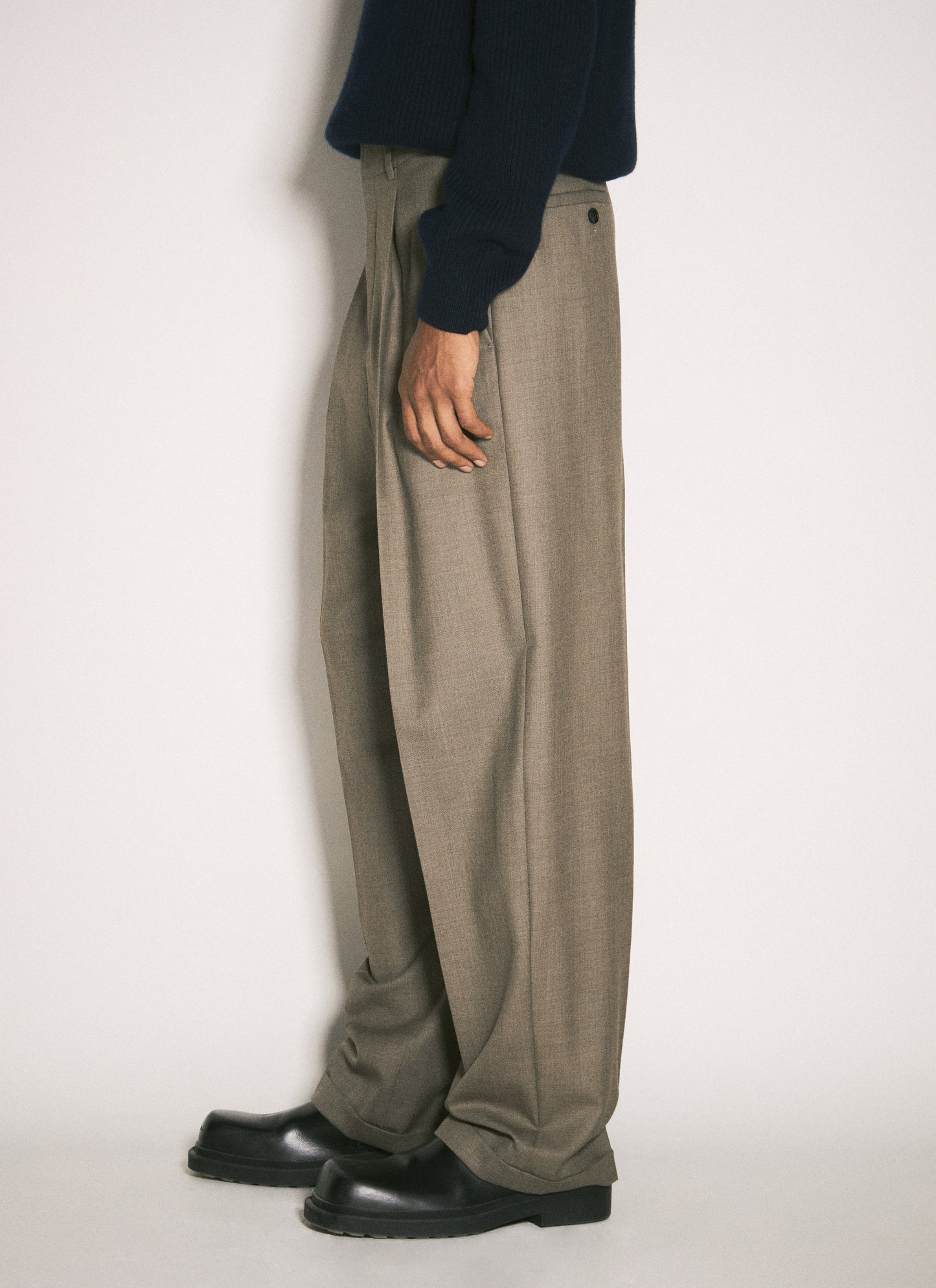Saint Laurent Men Wool Tailored Pants SAINT LAURENT