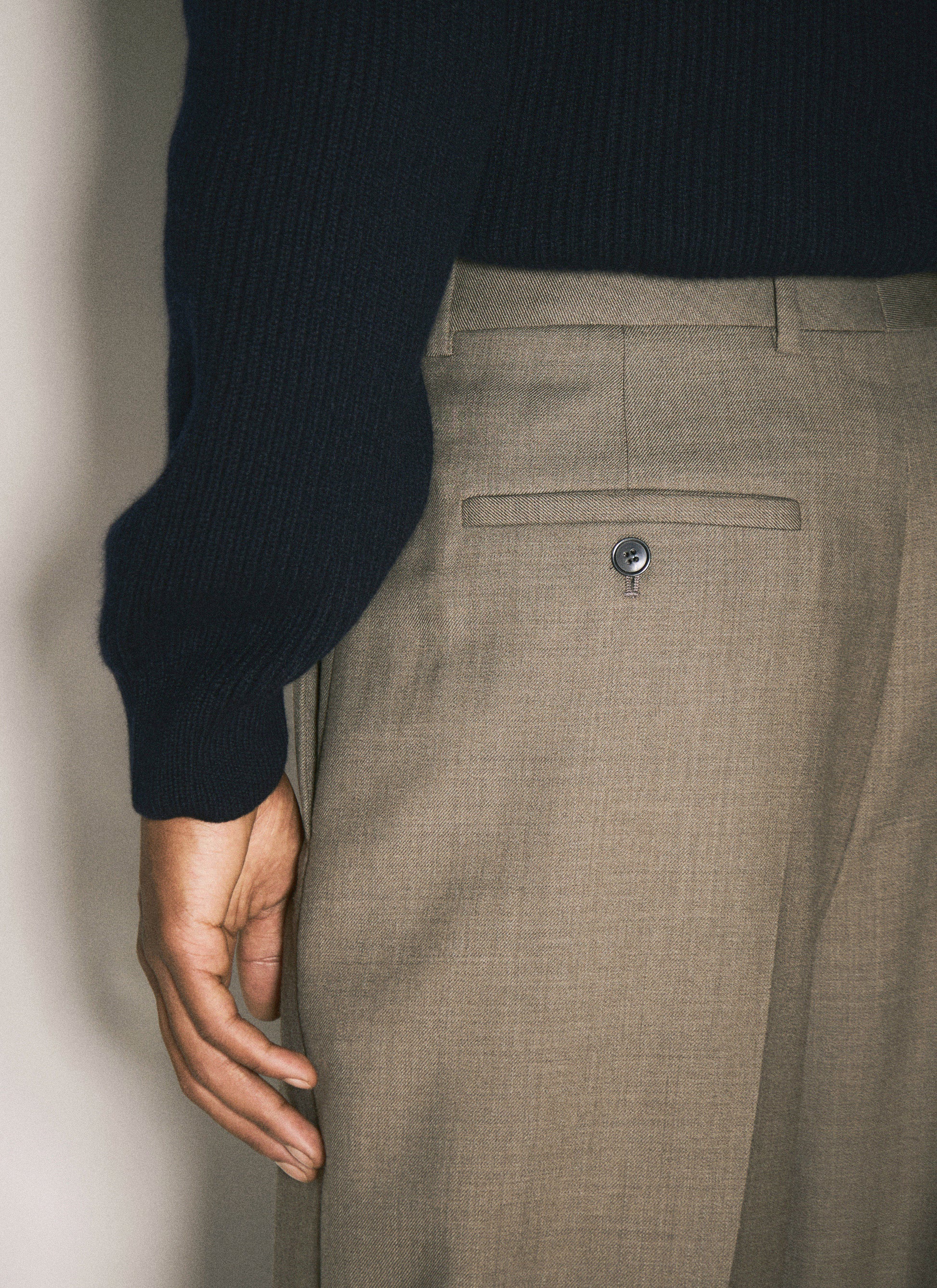 Saint Laurent Men Wool Tailored Pants SAINT LAURENT