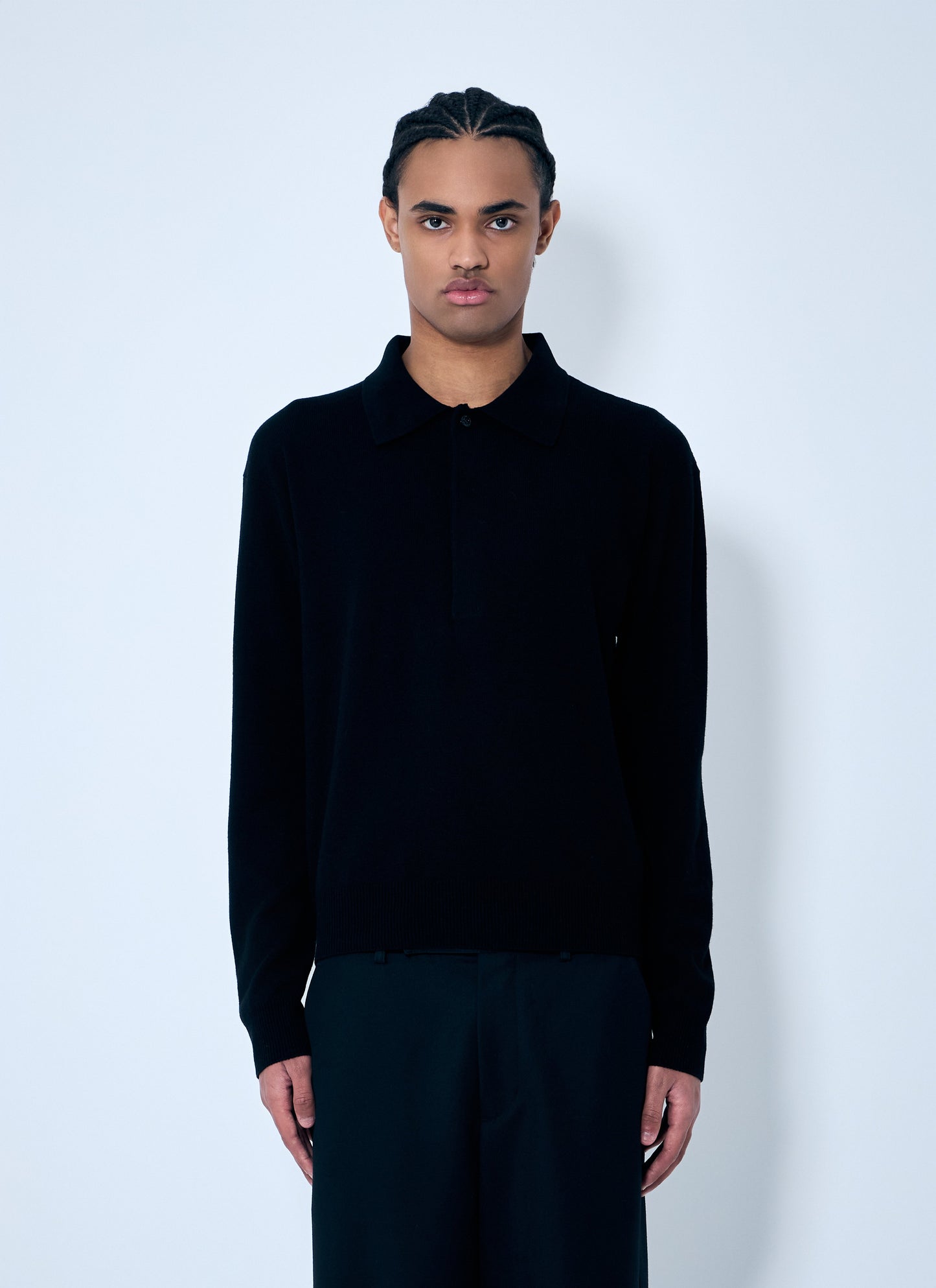 Saint Laurent Men Wool Polo Shirt SAINT LAURENT