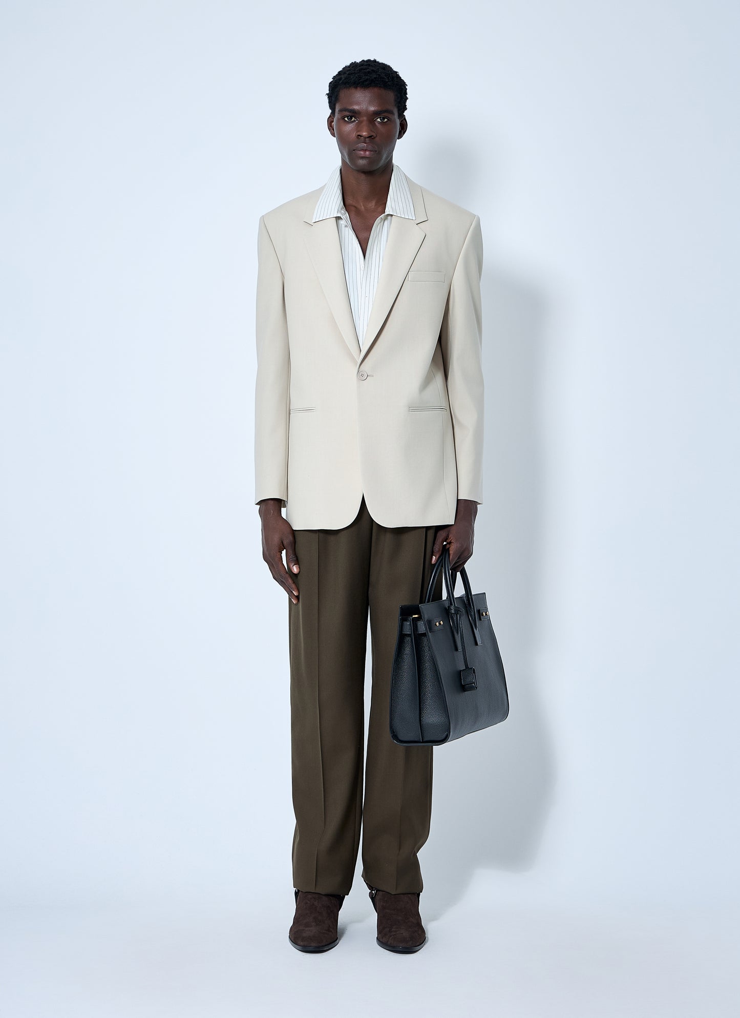 Saint Laurent Men Yves Single-Breasted Blazer SAINT LAURENT