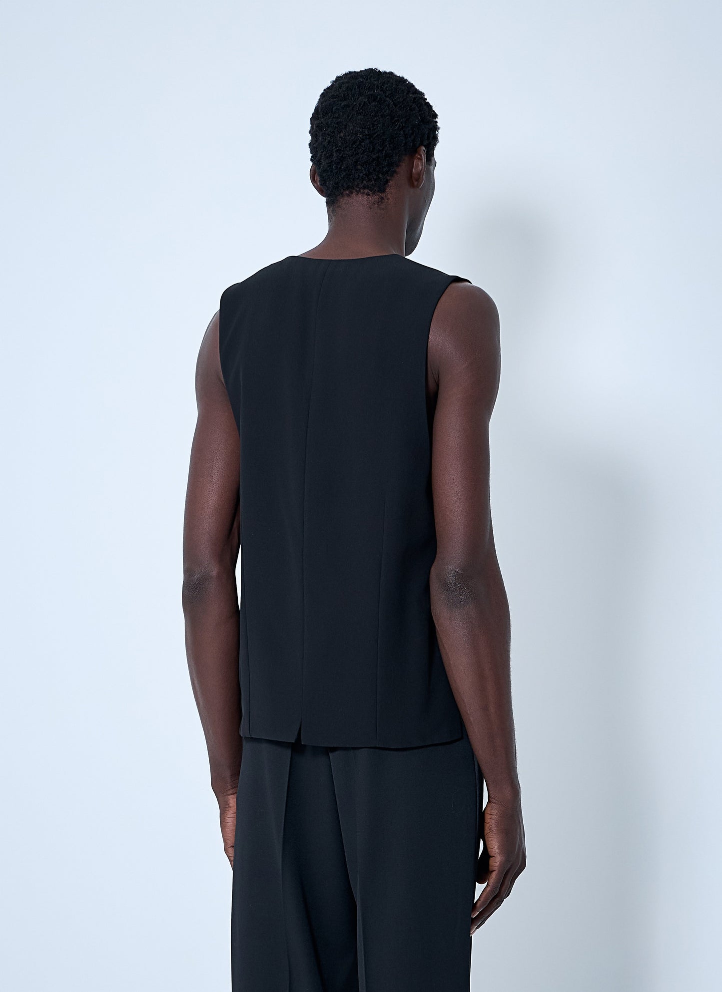 Saint Laurent Men Silk Crepe Waistcoat SAINT LAURENT