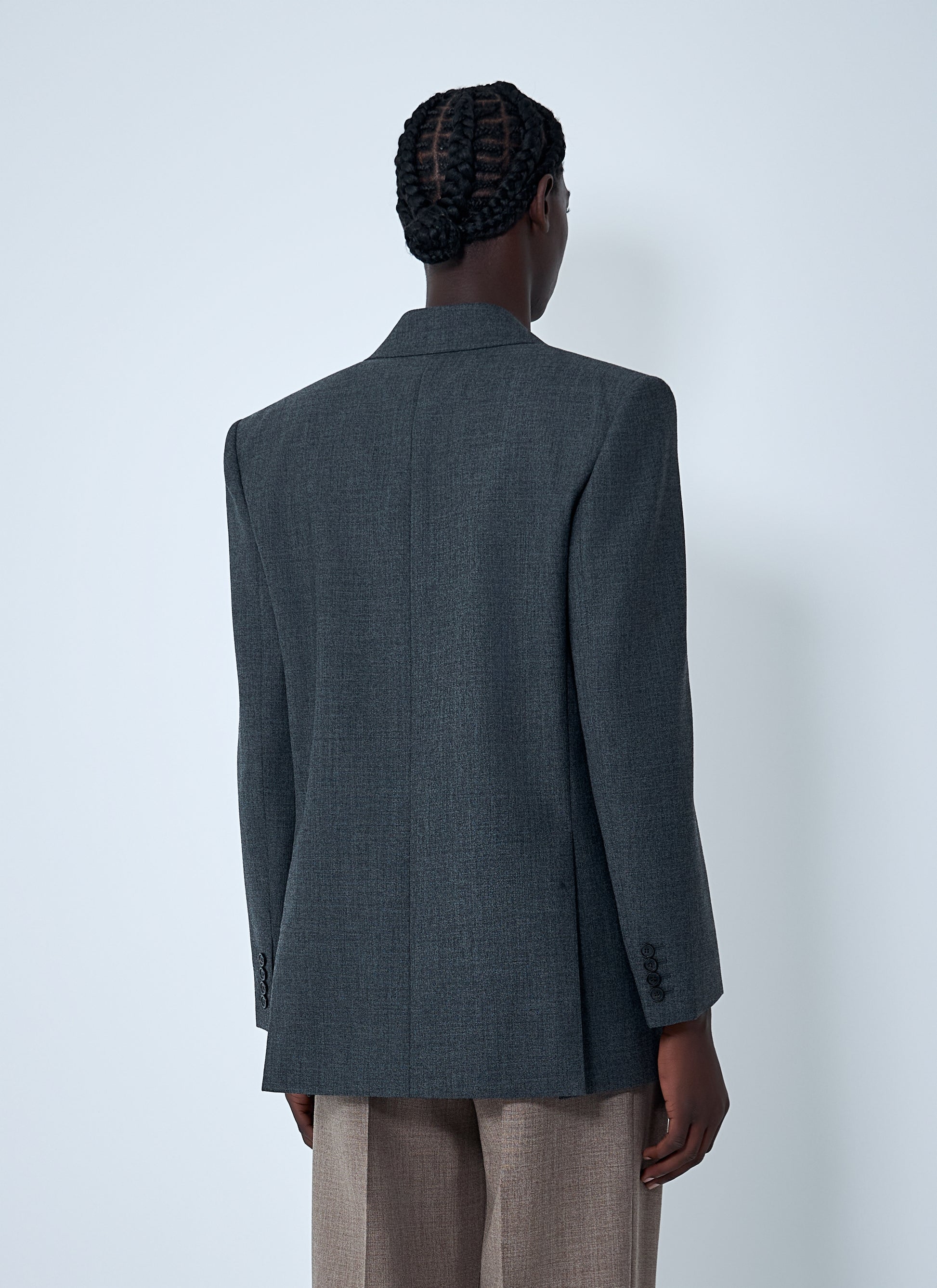 Saint Laurent Men Double-Breasted Wool Blazer SAINT LAURENT