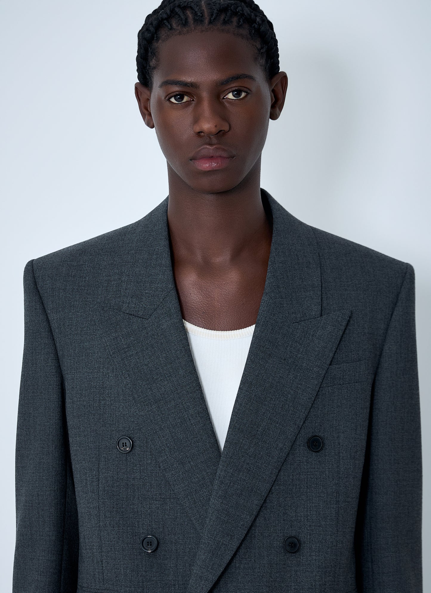 Saint Laurent Men Double-Breasted Wool Blazer SAINT LAURENT