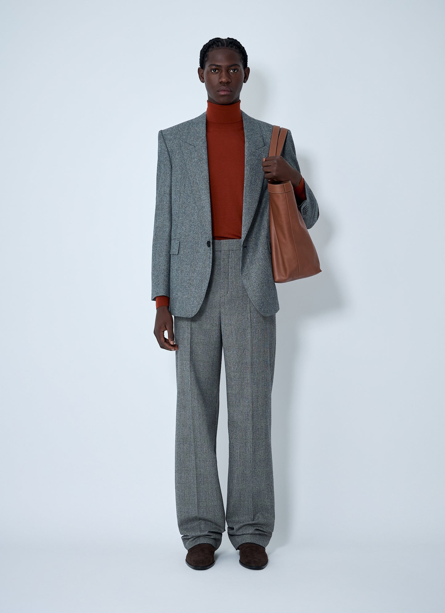 Saint Laurent Men Prince Of Wales Wool Blazer SAINT LAURENT