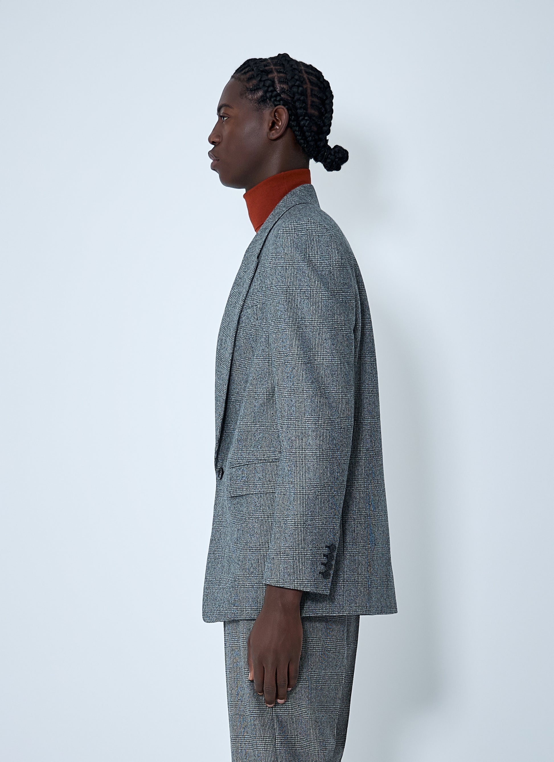 Saint Laurent Men Prince Of Wales Wool Blazer SAINT LAURENT