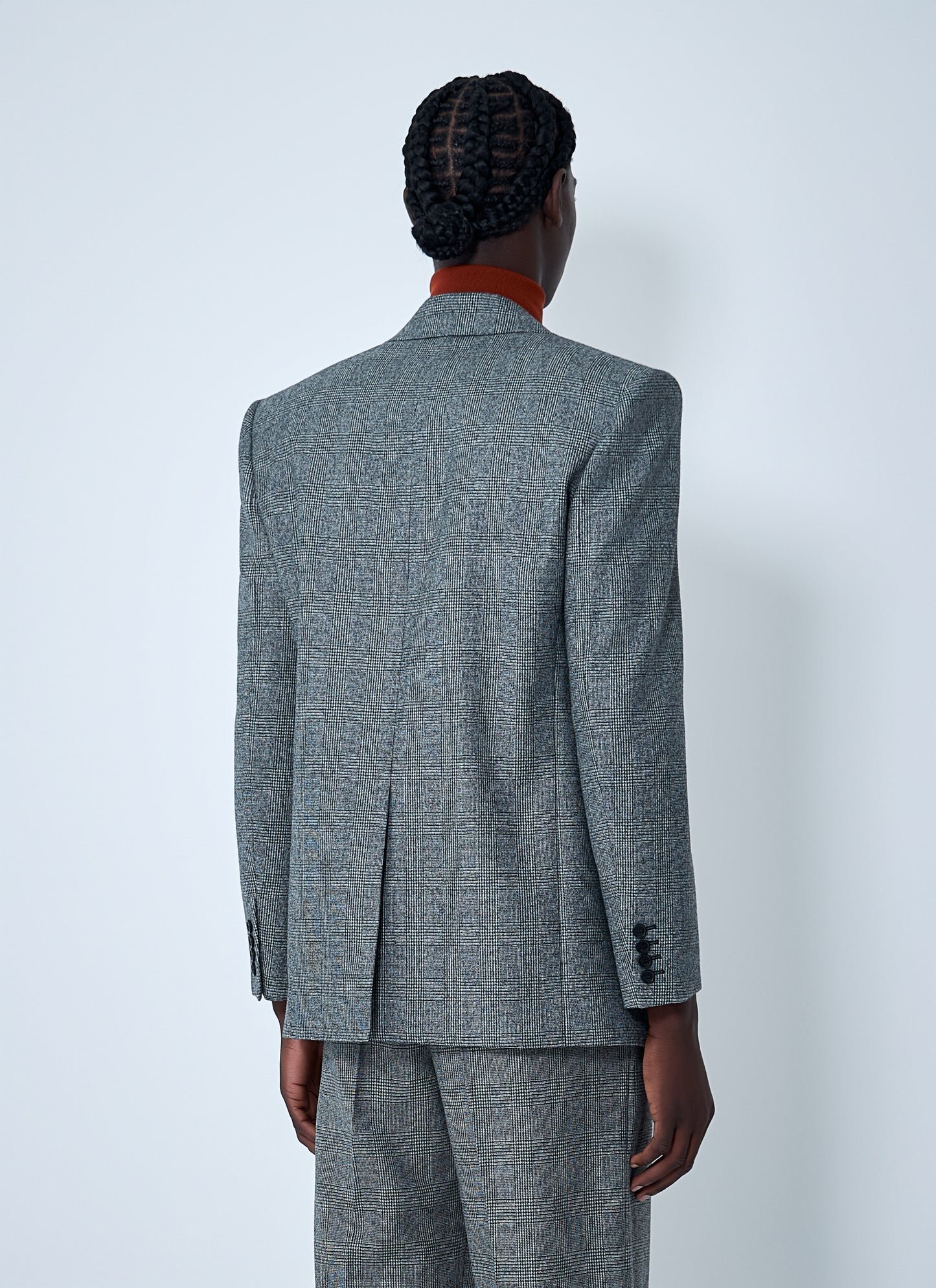 Saint Laurent Men Prince Of Wales Wool Blazer SAINT LAURENT