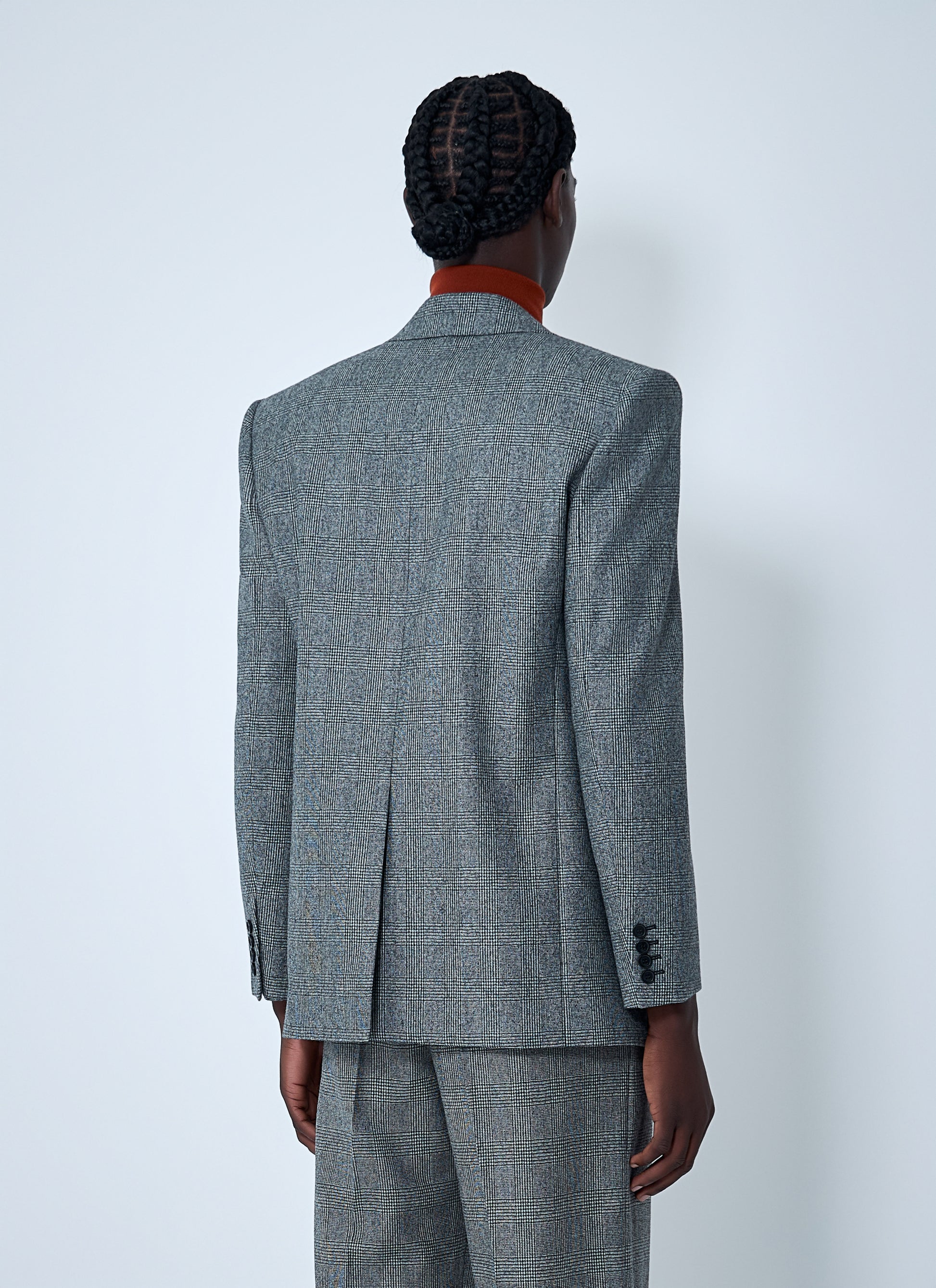 Saint Laurent Men Prince Of Wales Wool Blazer SAINT LAURENT