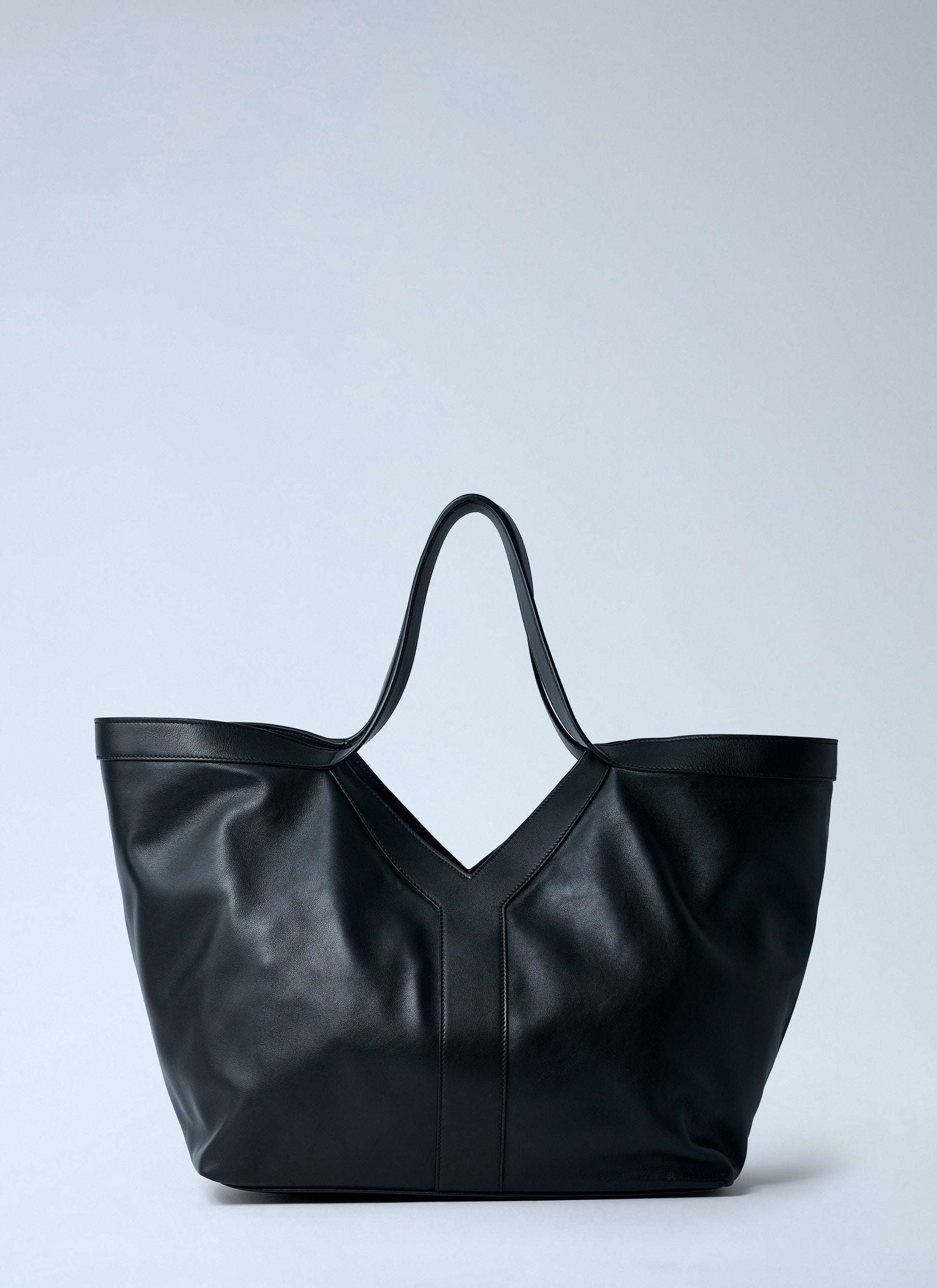 Saint Laurent Men Large Y-Shaped Leather Tote Bag SAINT LAURENT