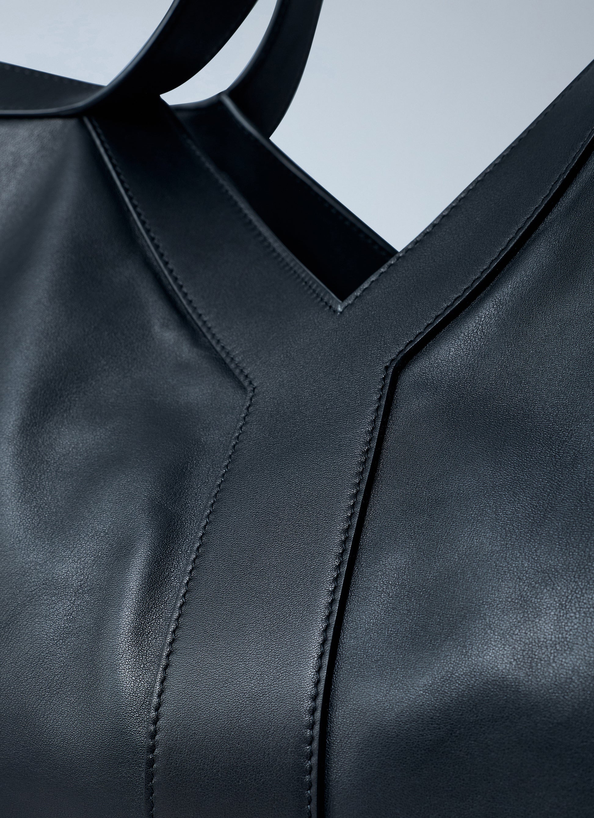 Saint Laurent Men Large Y-Shaped Leather Tote Bag SAINT LAURENT