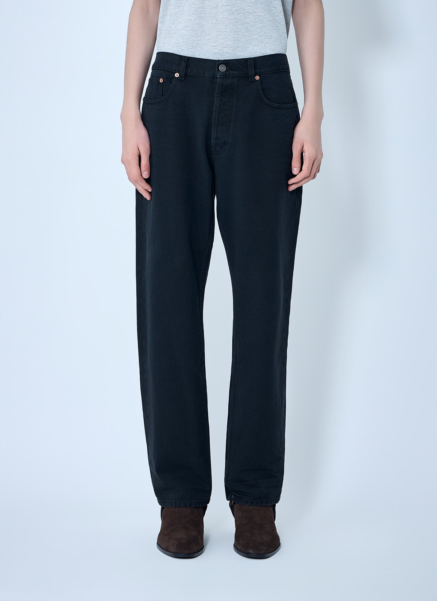 Saint Laurent Men Loose Straight Denim Pants SAINT LAURENT