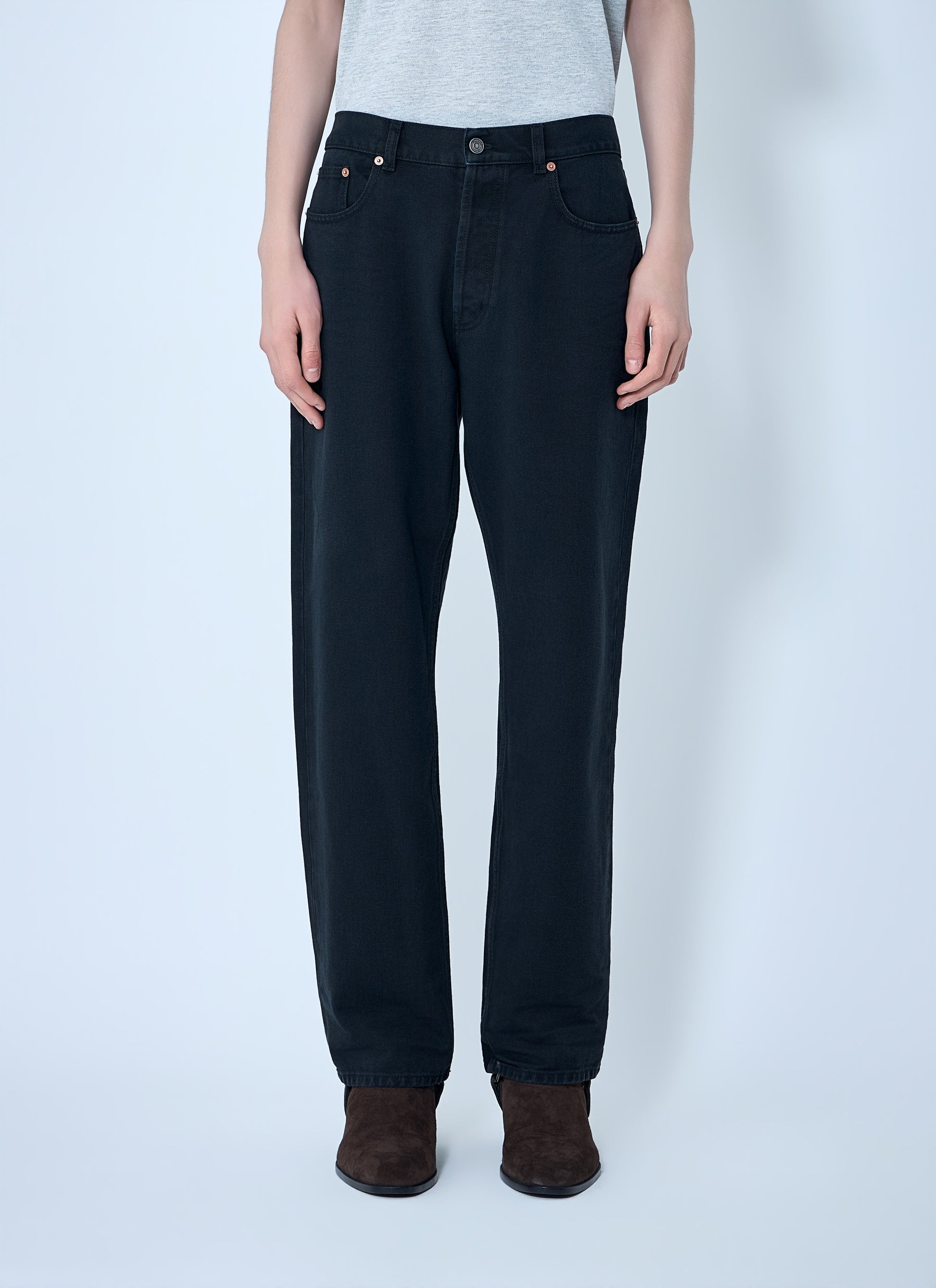 Saint Laurent Men Loose Straight Denim Pants SAINT LAURENT