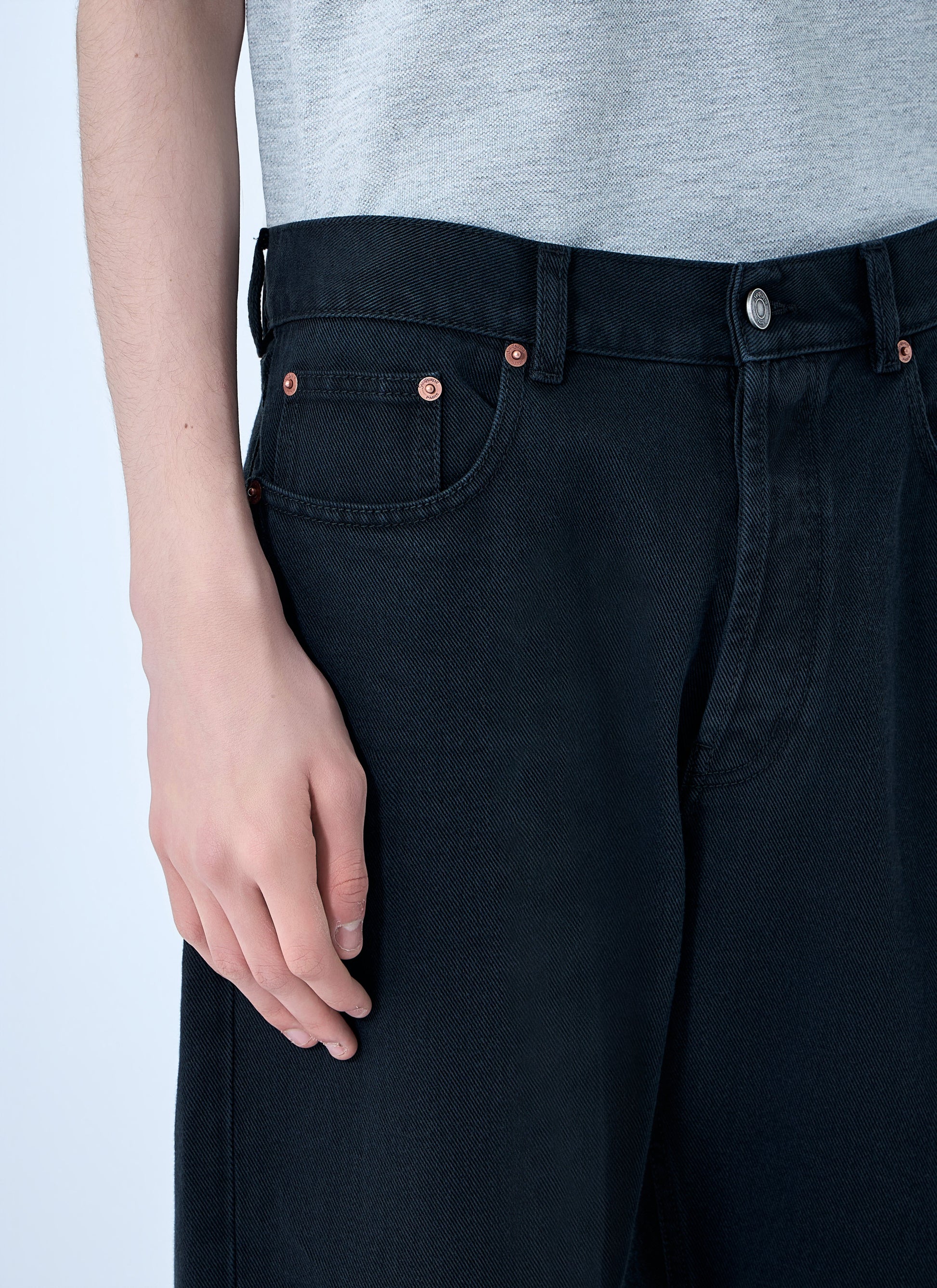 Saint Laurent Men Loose Straight Denim Pants SAINT LAURENT