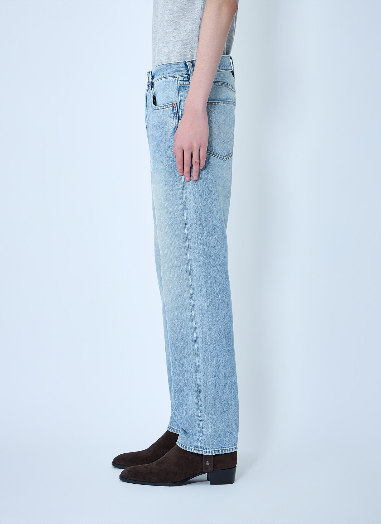 Saint Laurent Men Loose Straight Mid-Rise Jeans SAINT LAURENT