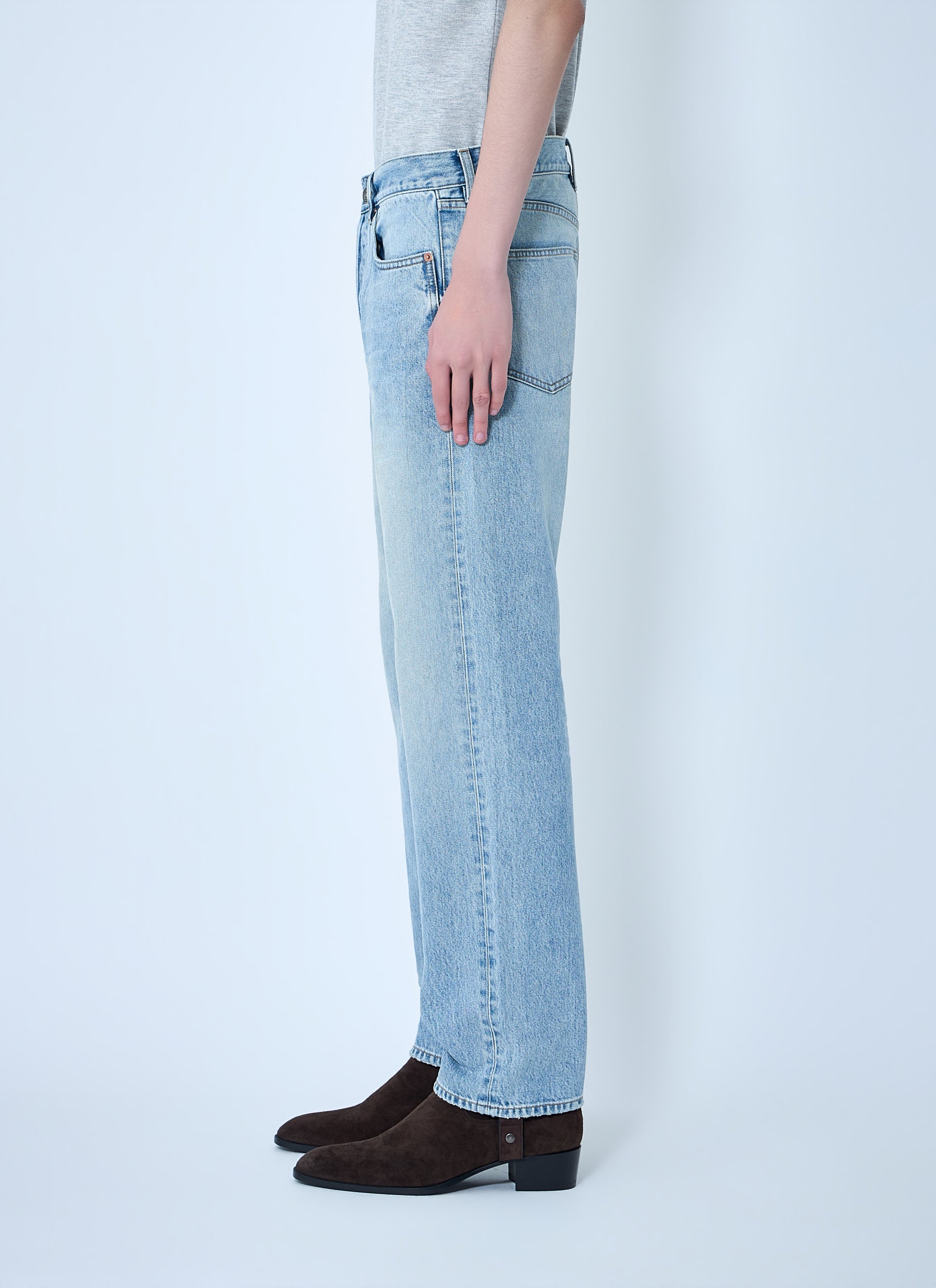 Saint Laurent Men Loose Straight Mid-Rise Jeans SAINT LAURENT