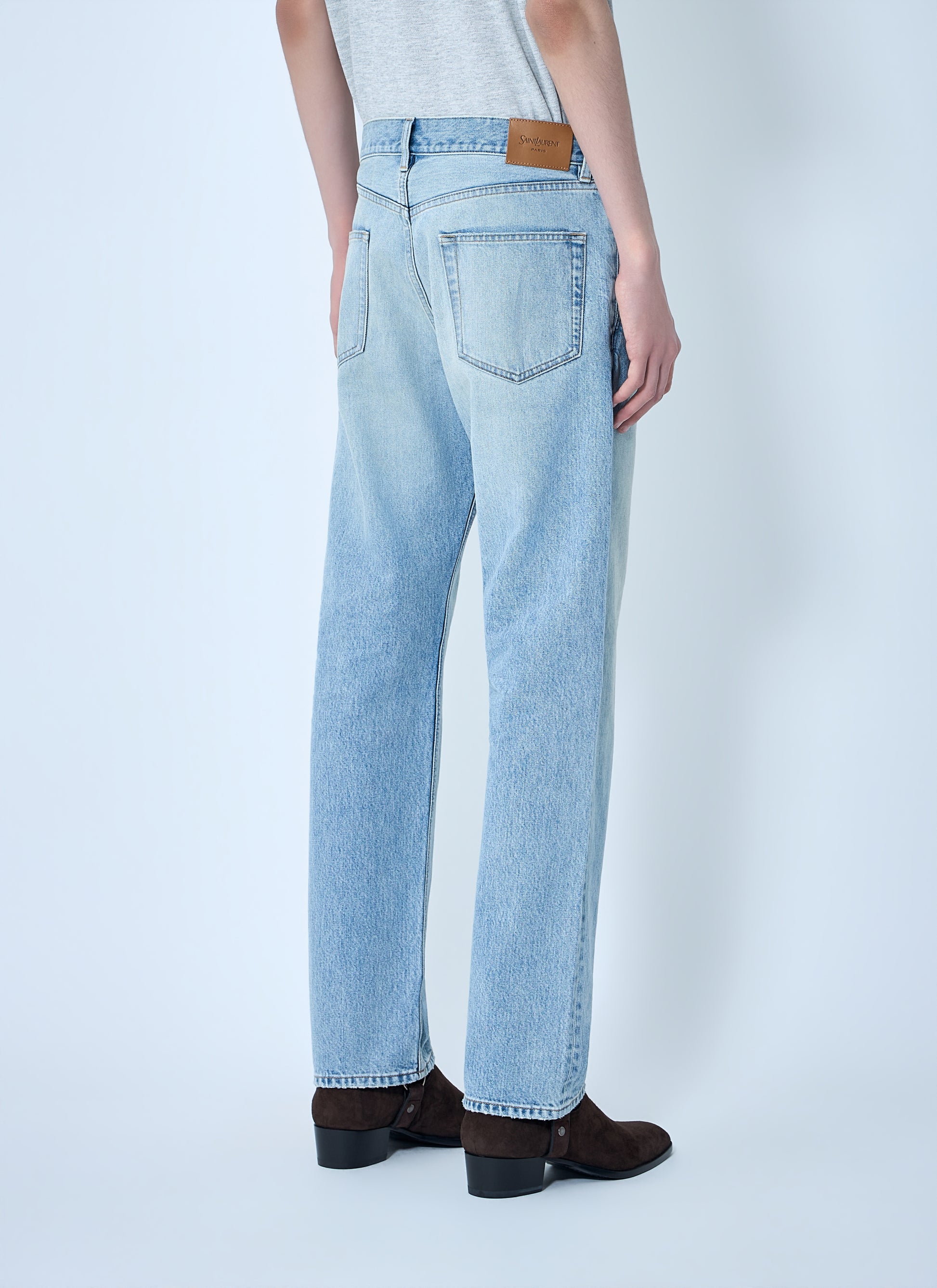 Saint Laurent Men Loose Straight Mid-Rise Jeans SAINT LAURENT