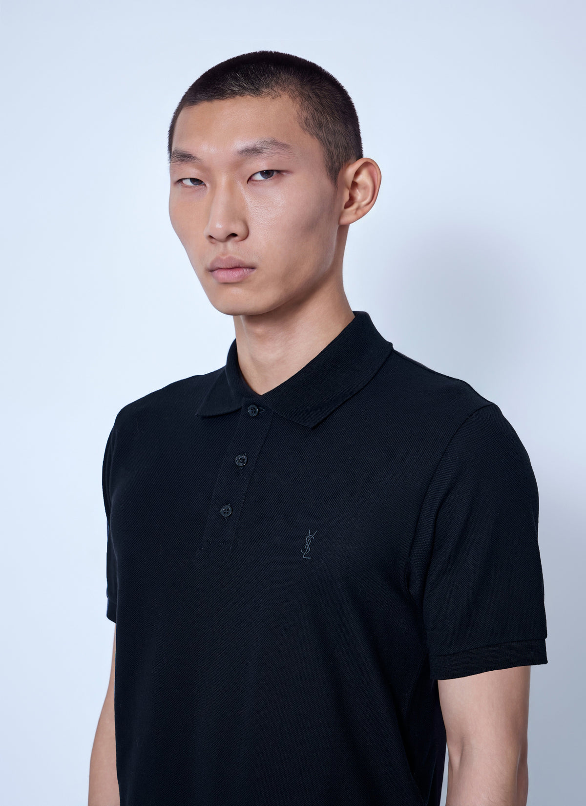 Saint Laurent Men Embroidered Logo Polo Shirt SAINT LAURENT