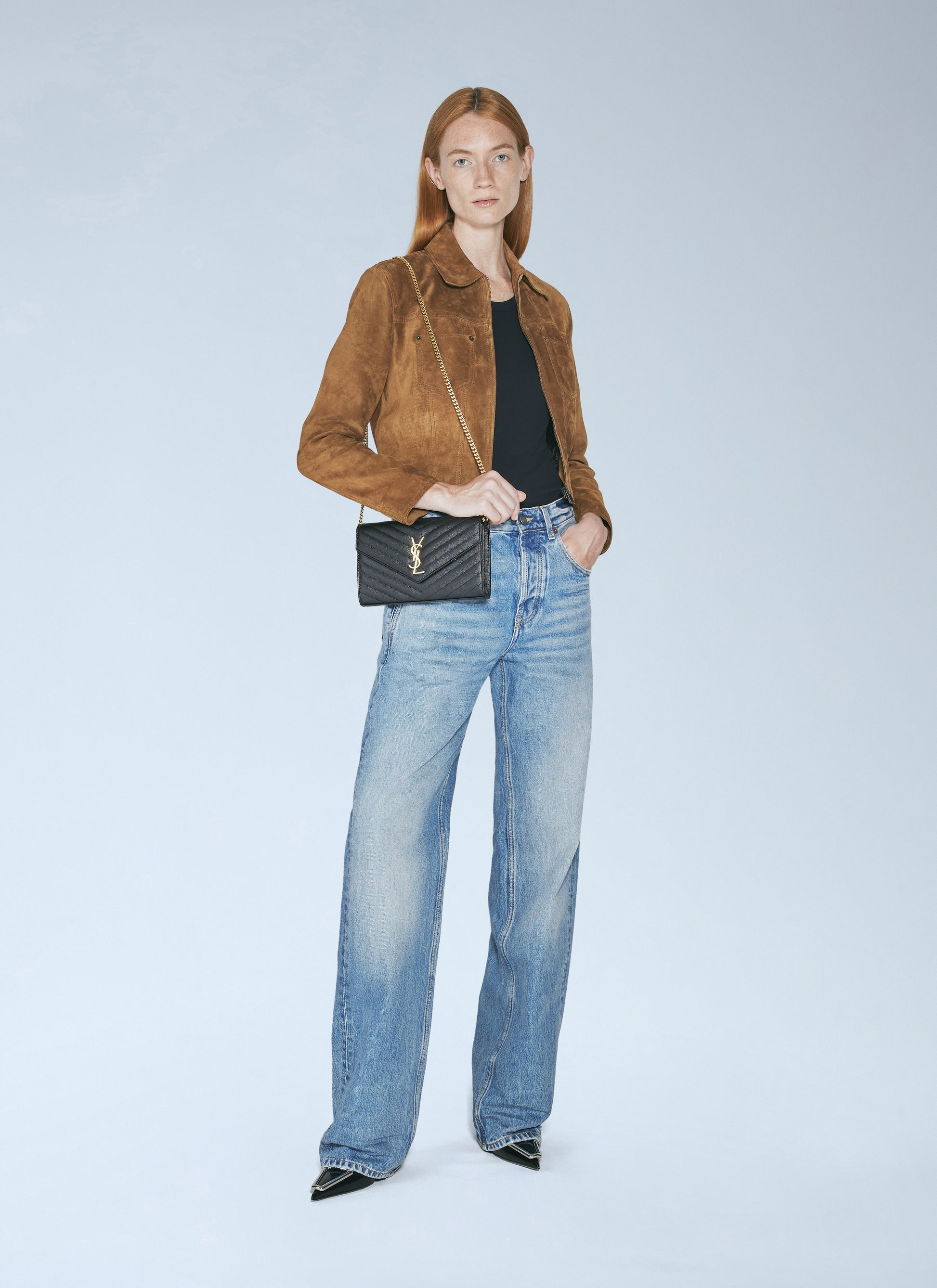 Saint Laurent Women Cassandre Matelassé Chain Wallet SAINT LAURENT