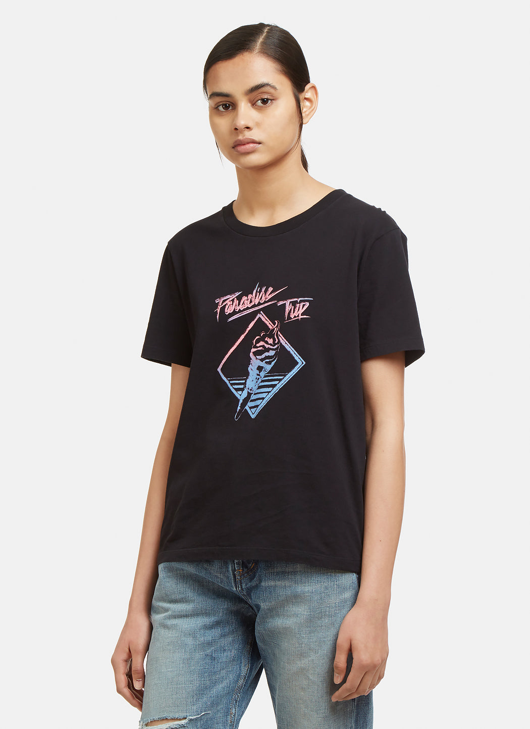 Saint Laurent Women Logo Motif T-Shirt SAINT LAURENT