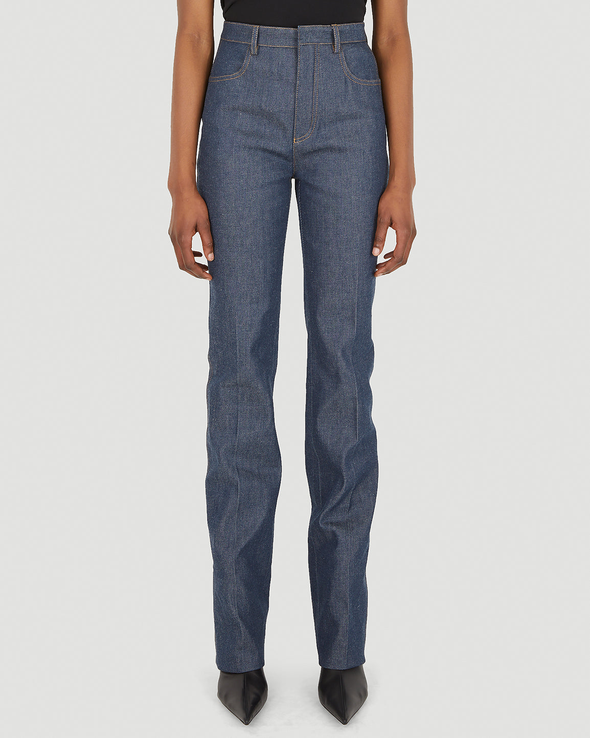 Saint Laurent Women Straight-Leg Denim Jeans SAINT LAURENT