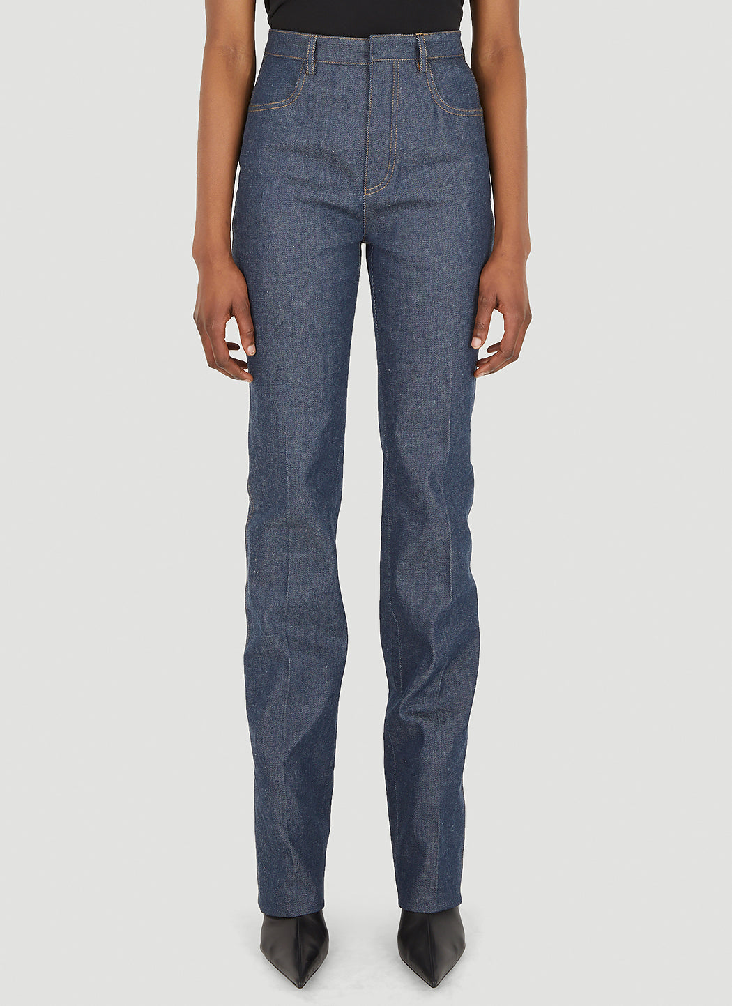 Saint Laurent Women Straight-Leg Denim Jeans SAINT LAURENT
