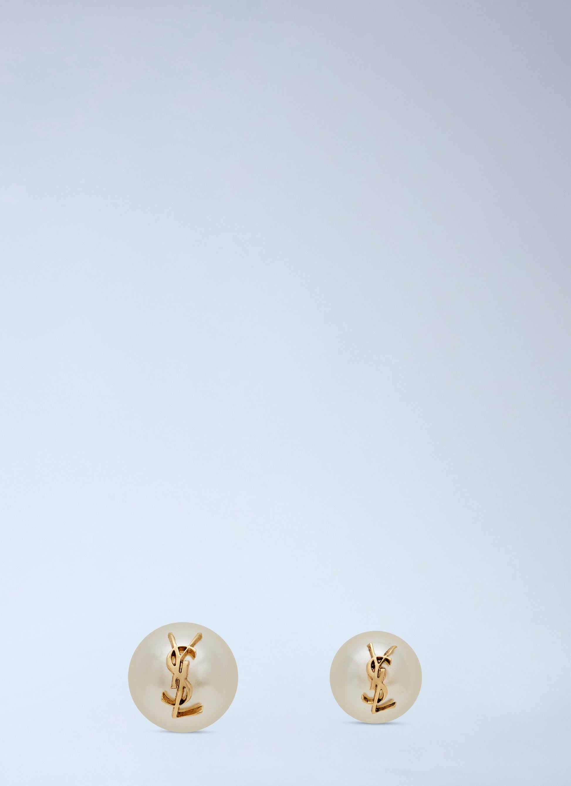 Saint Laurent Women Monogram Faux Pearl Earrings SAINT LAURENT