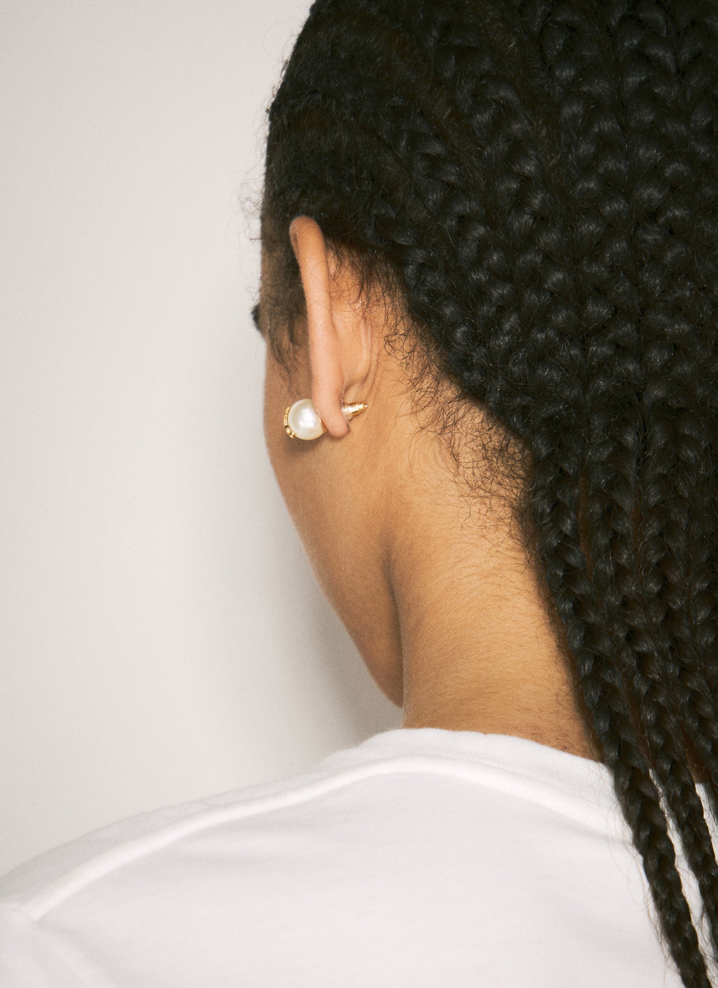 Saint Laurent Women Monogram Faux Pearl Earrings SAINT LAURENT