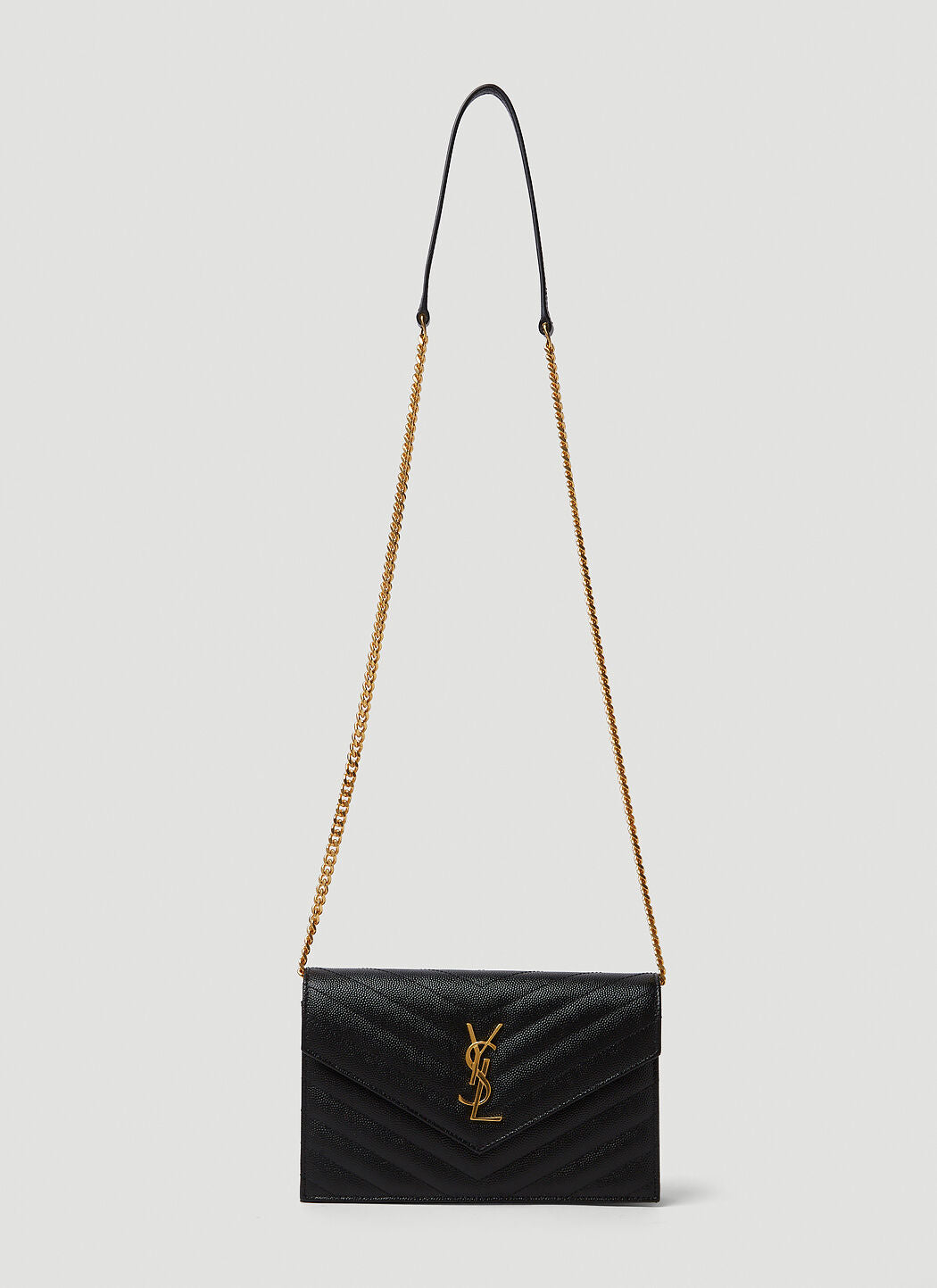 Saint Laurent Women Logo Plaque Shoulder Bag In Black