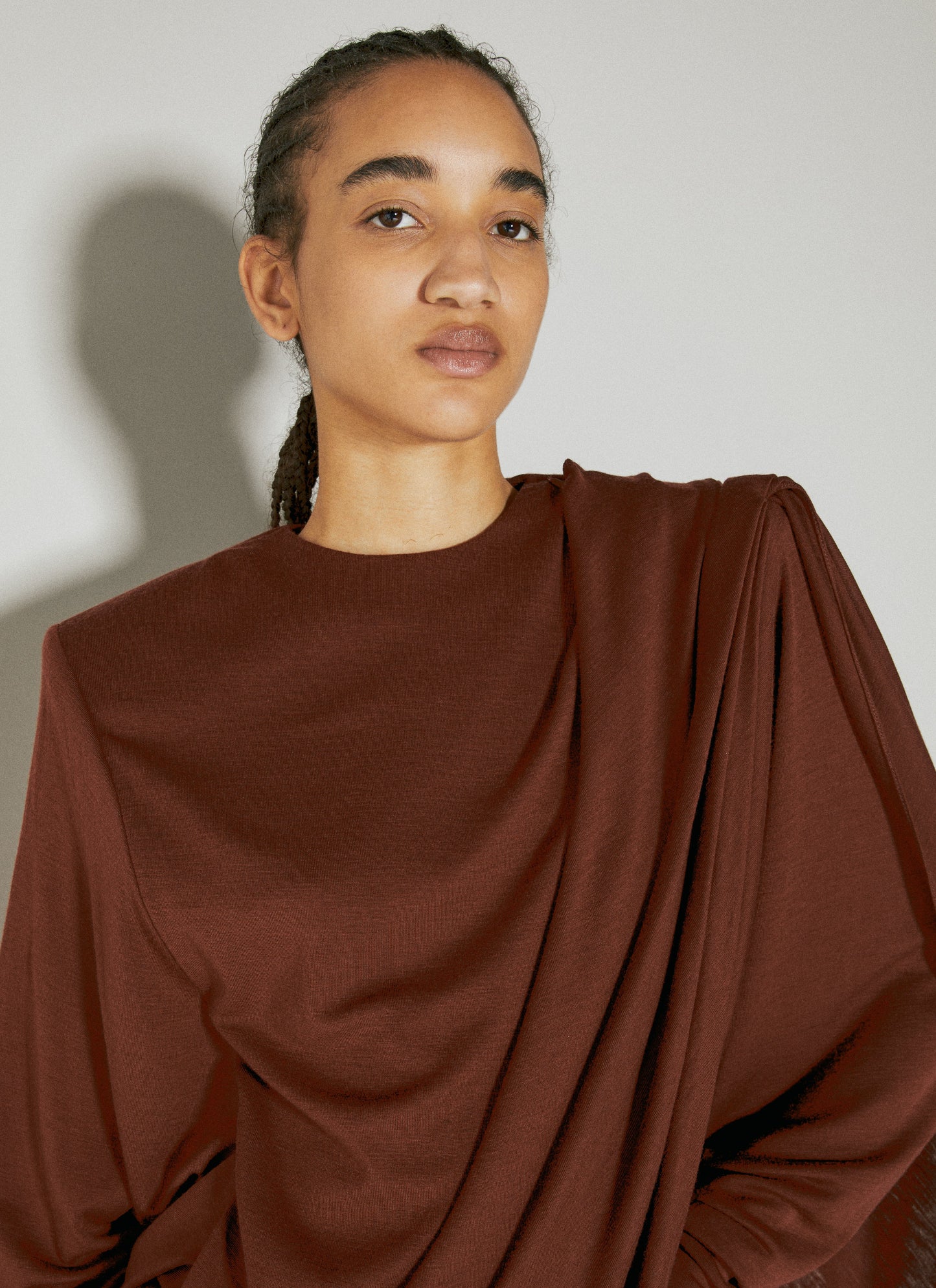 Saint Laurent Women Draped Wool Dress SAINT LAURENT